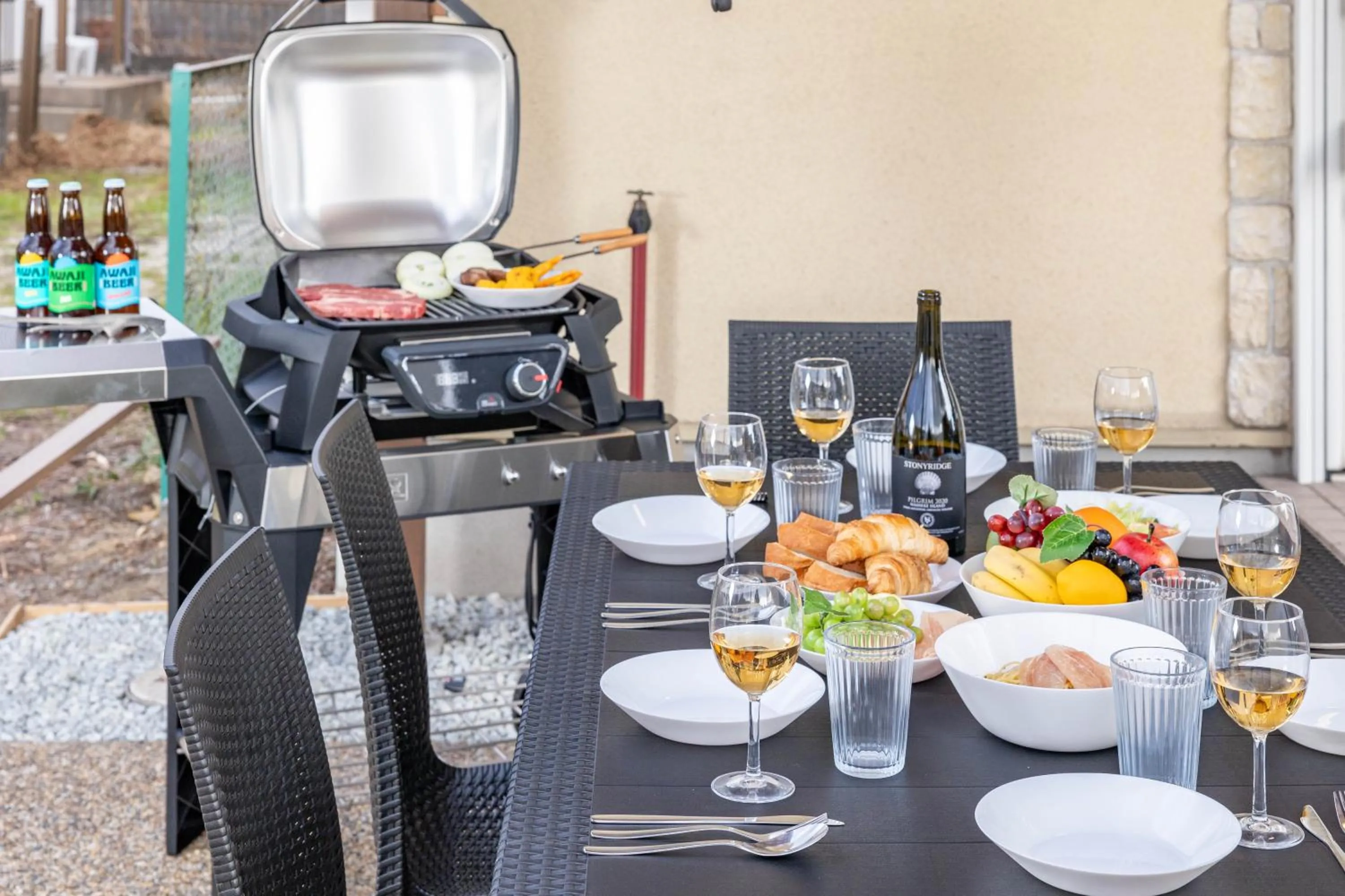 BBQ facilities in Seaside House-THE BLUE-