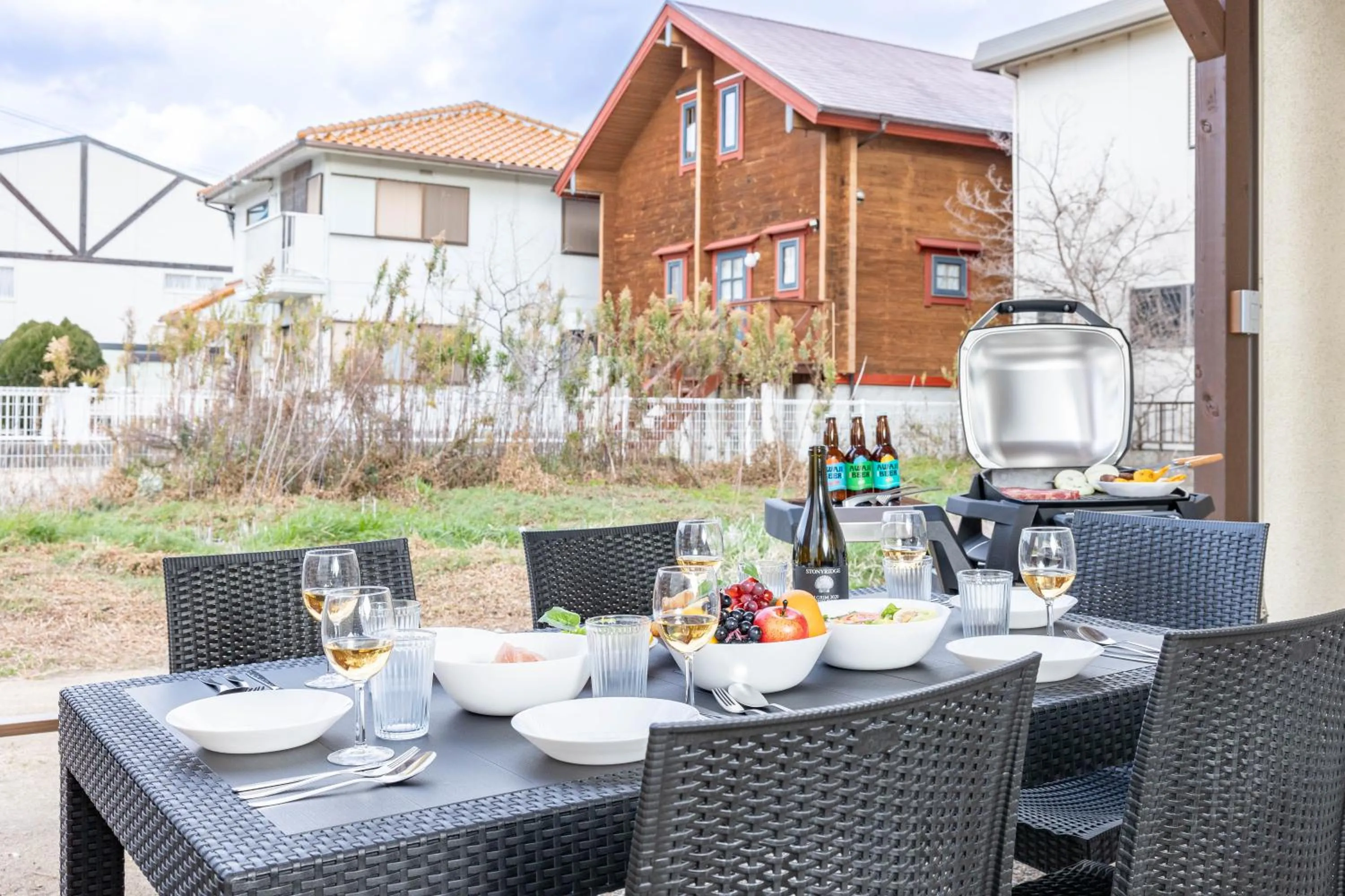 BBQ facilities in Seaside House-THE BLUE-