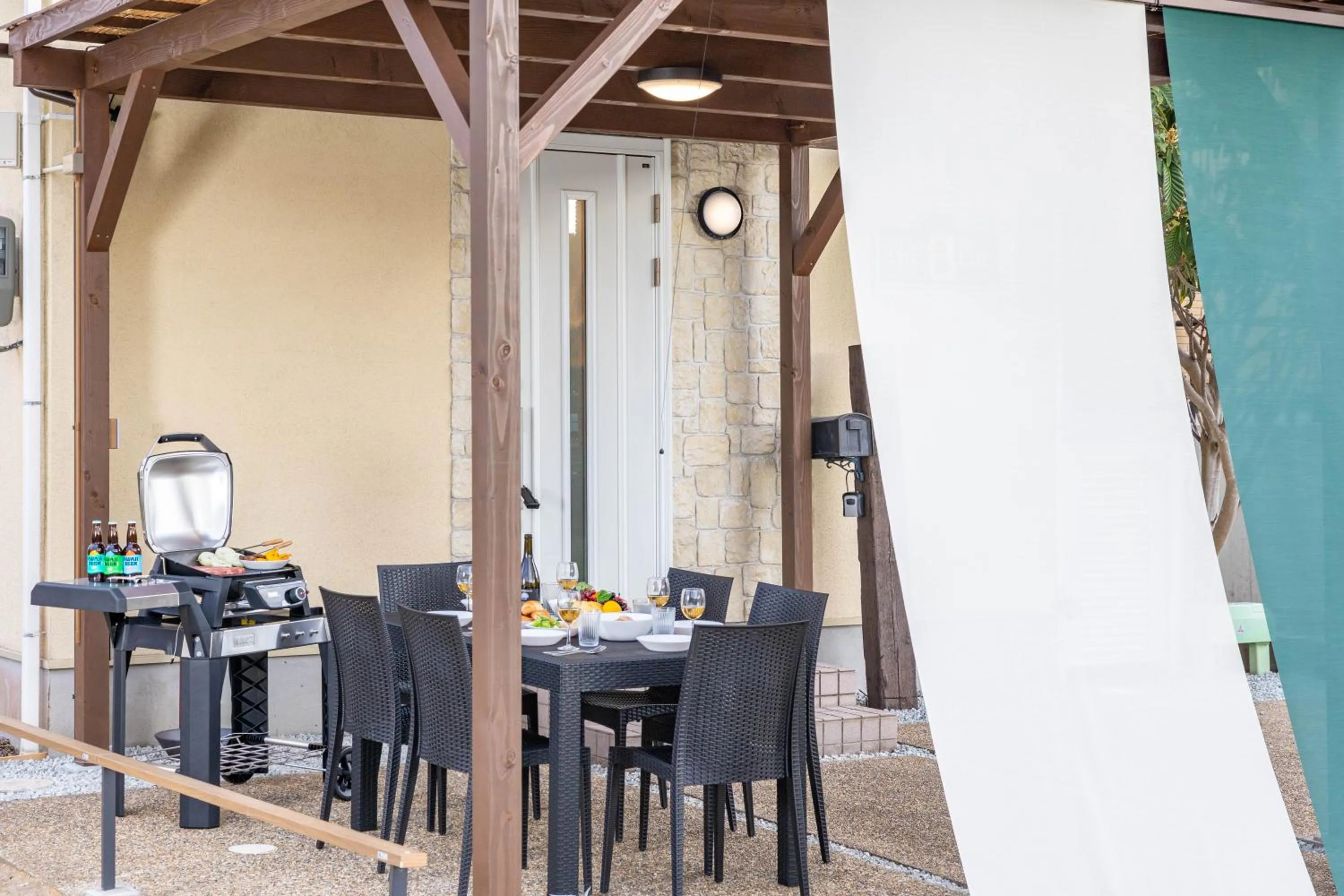 BBQ facilities in Seaside House-THE BLUE-
