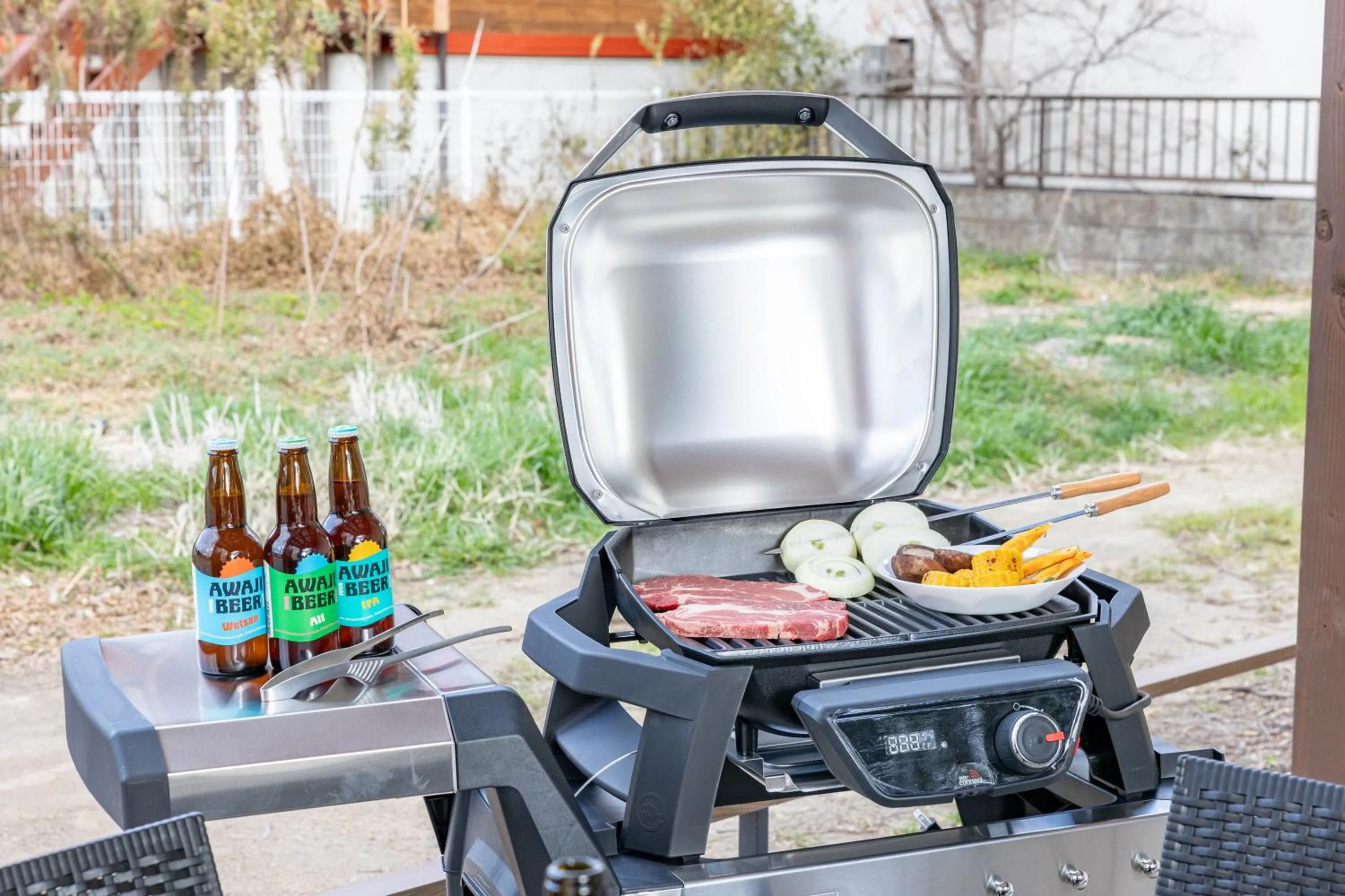 BBQ facilities in Seaside House-THE BLUE-