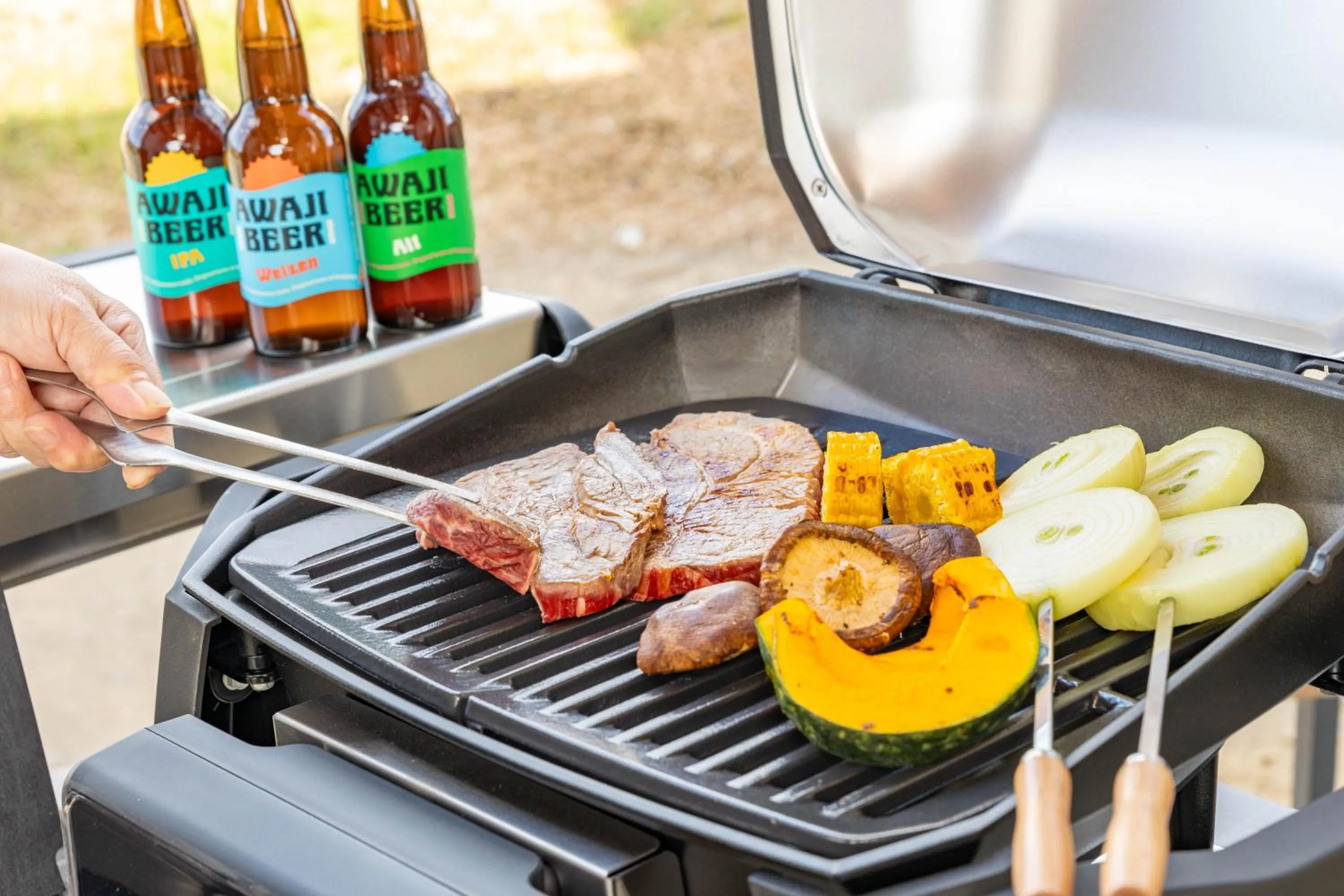 BBQ facilities in Seaside House-THE BLUE-