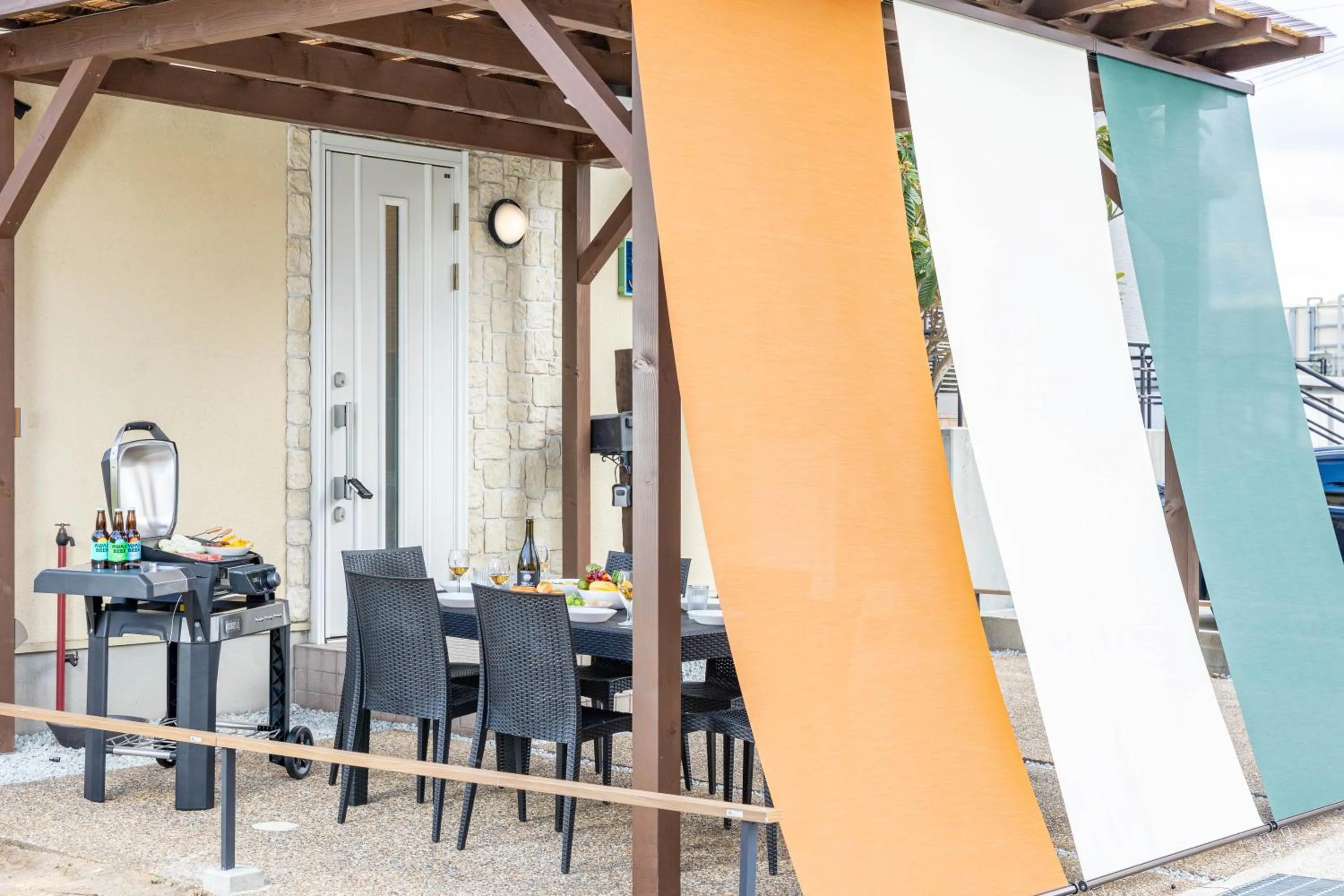 BBQ facilities in Seaside House-THE BLUE-