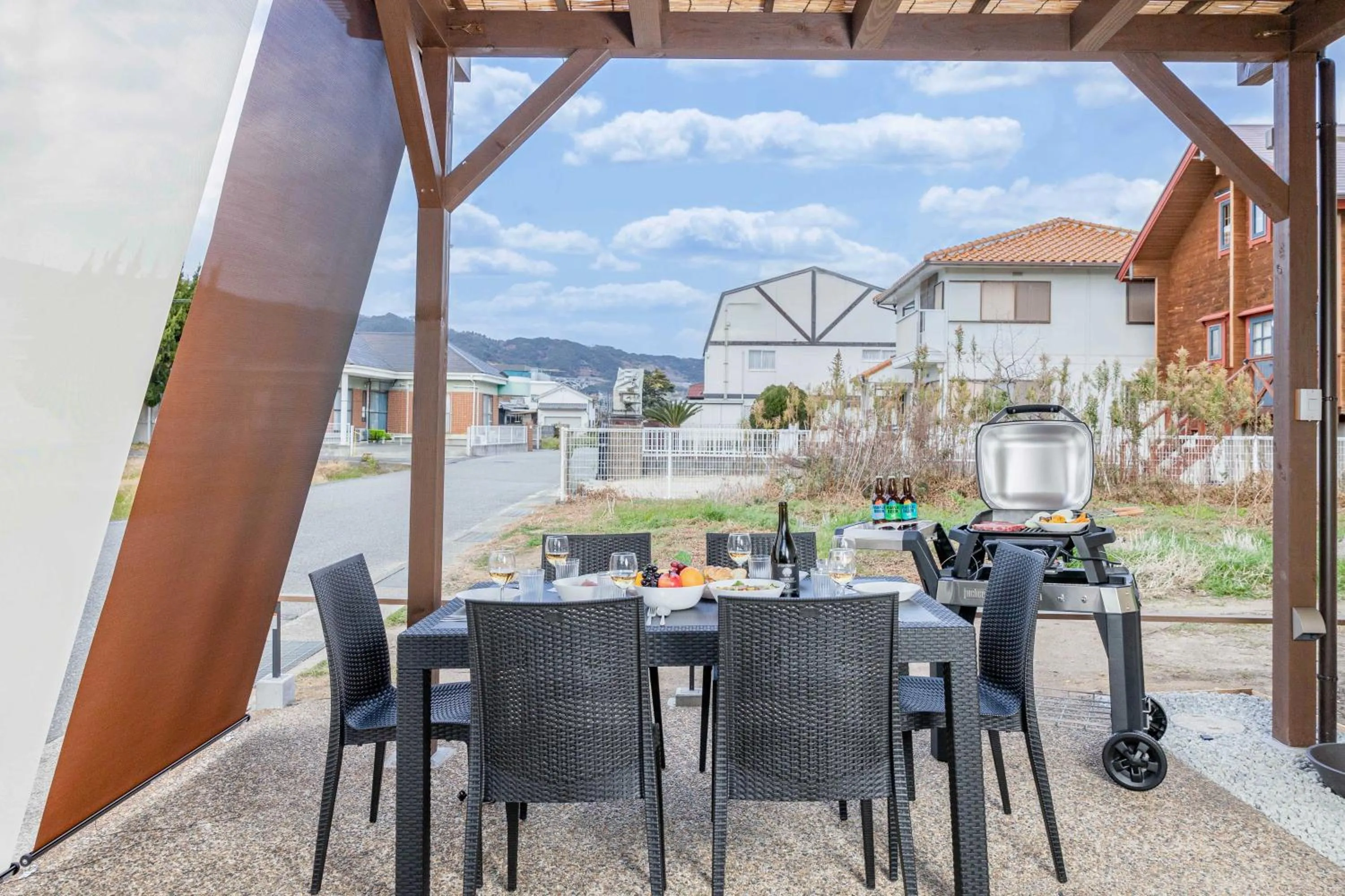 BBQ facilities in Seaside House-THE BLUE-