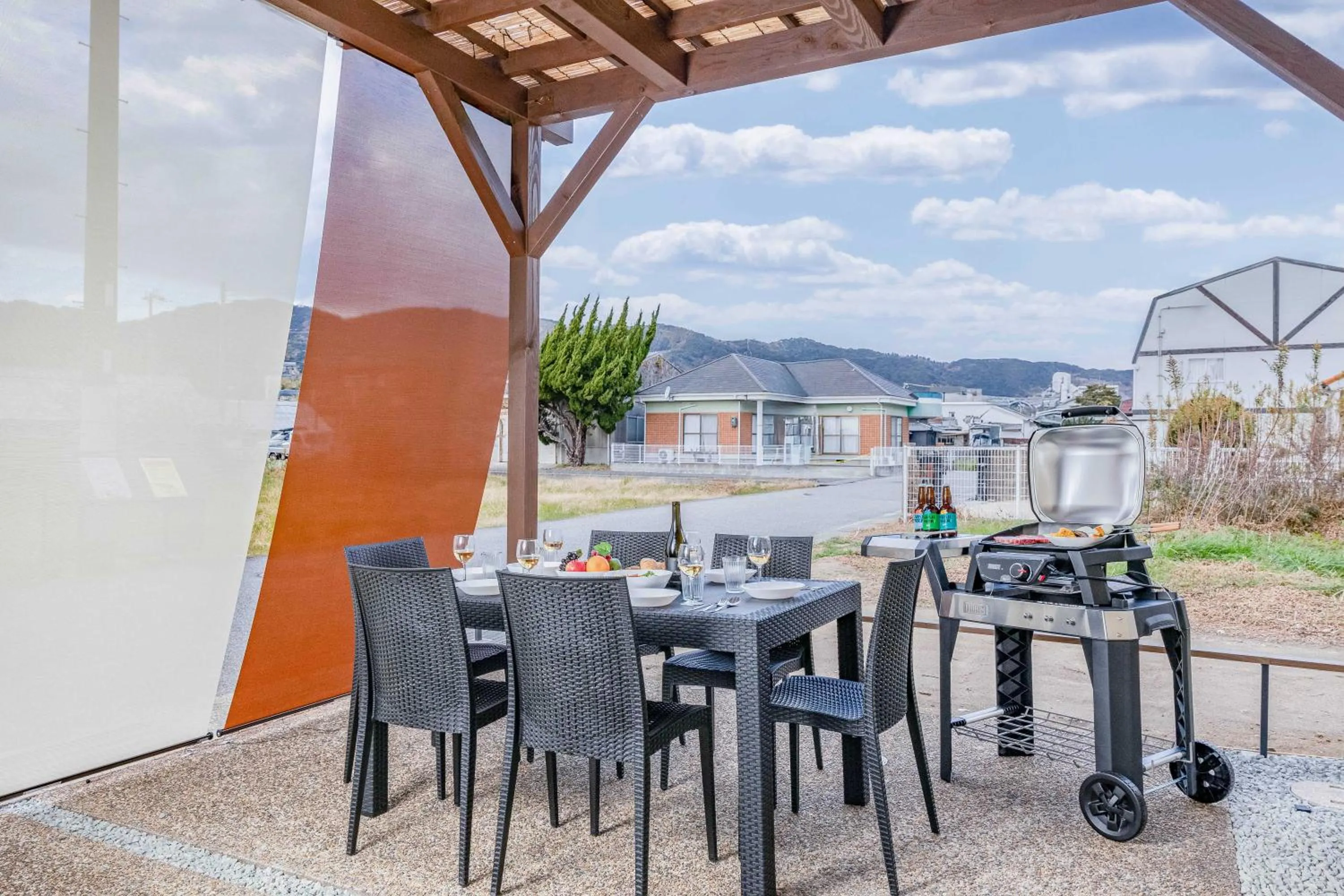 BBQ facilities in Seaside House-THE BLUE-