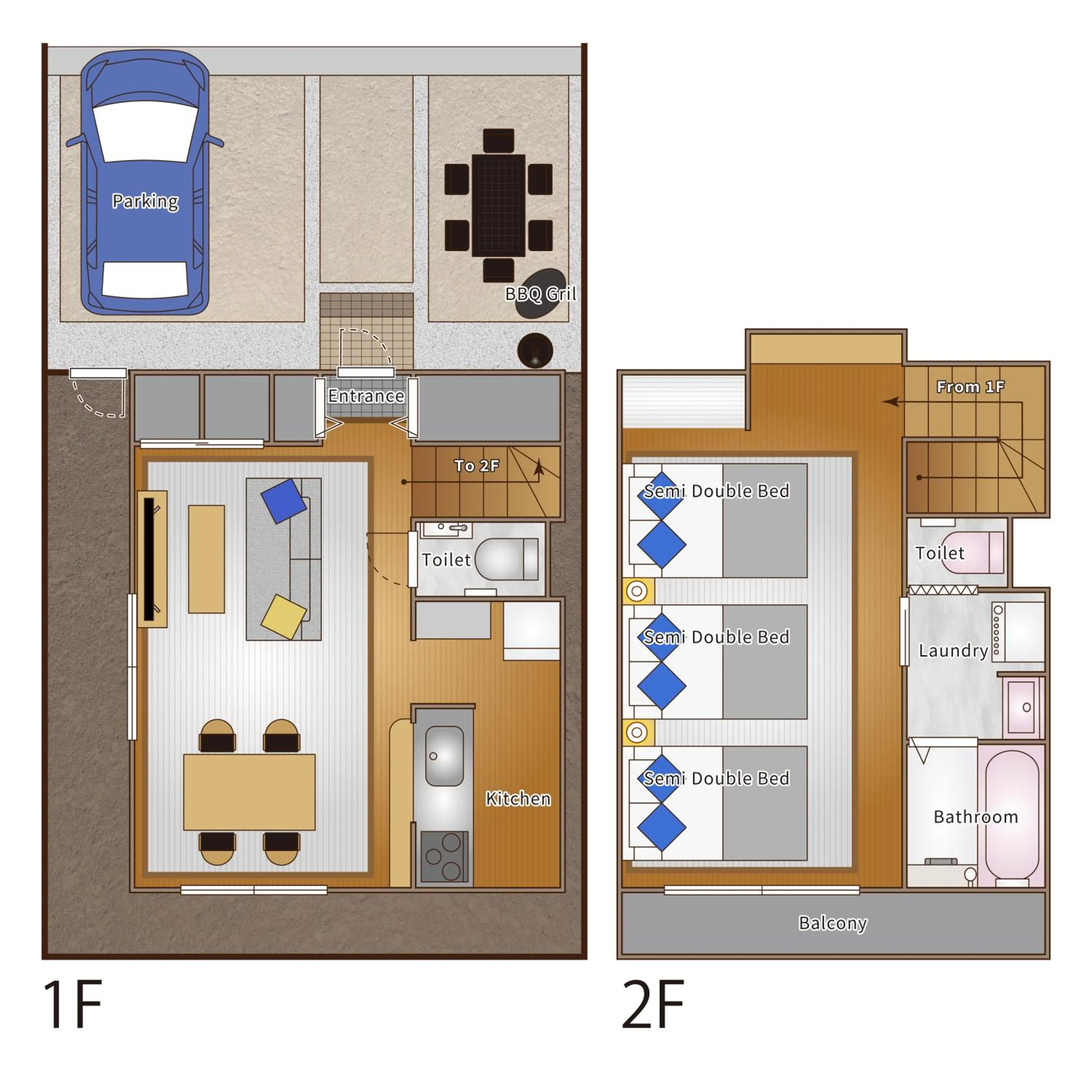 Floor plan in Seaside House-THE BLUE-