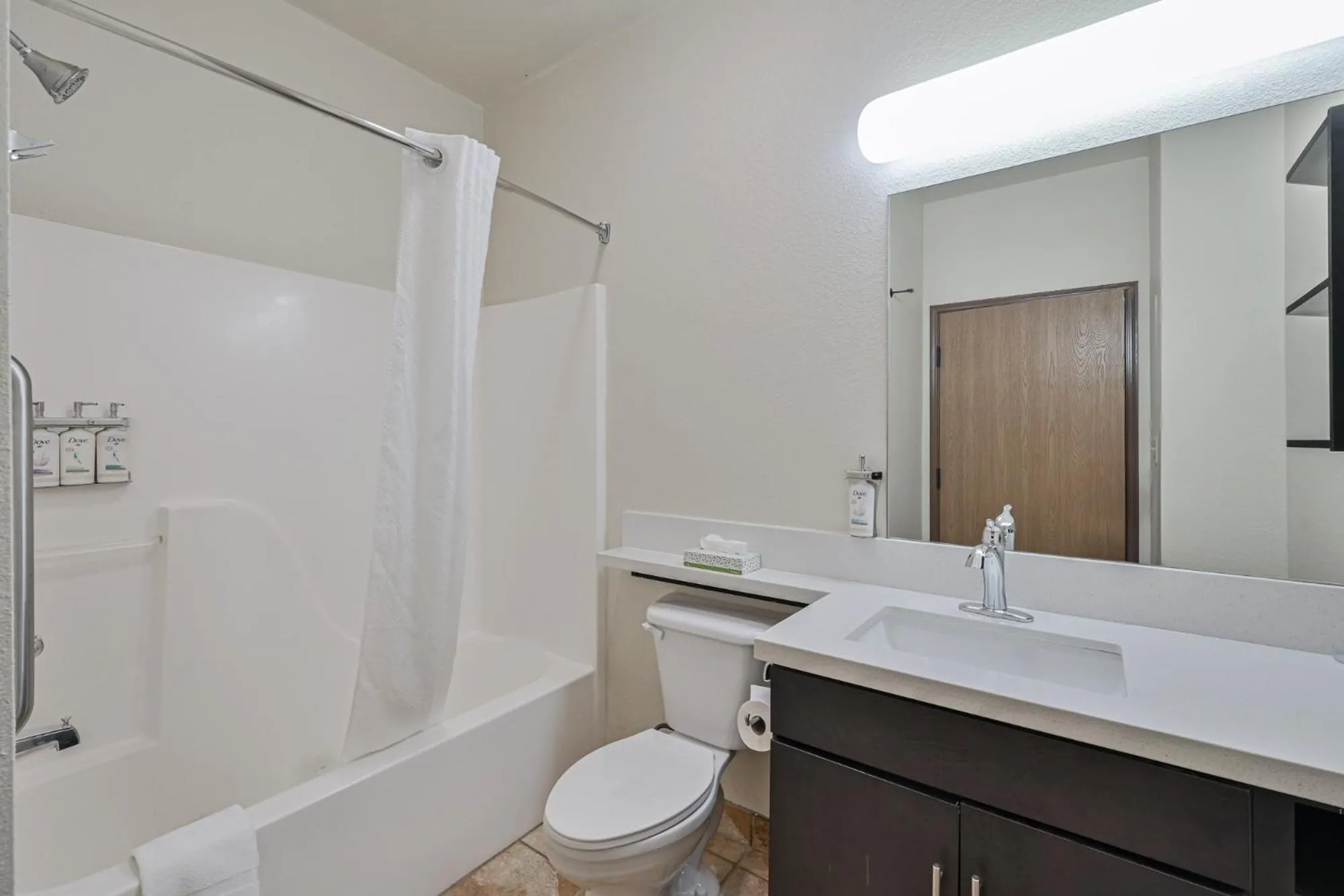 Shower in Affordable Suites of America Tulsa