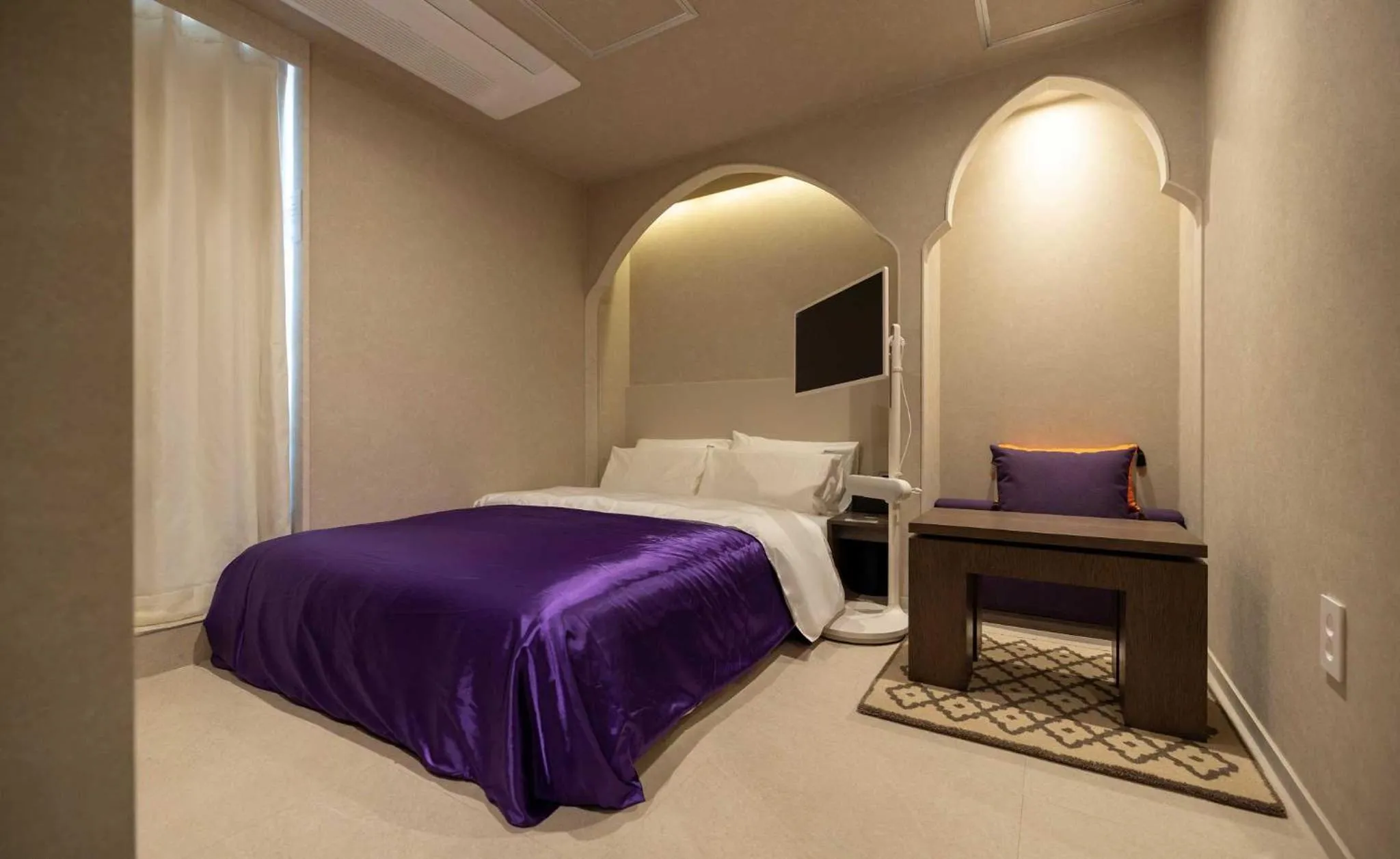 Bedroom, Bed in Stay Passport Morocco Spa Incheon Songdo