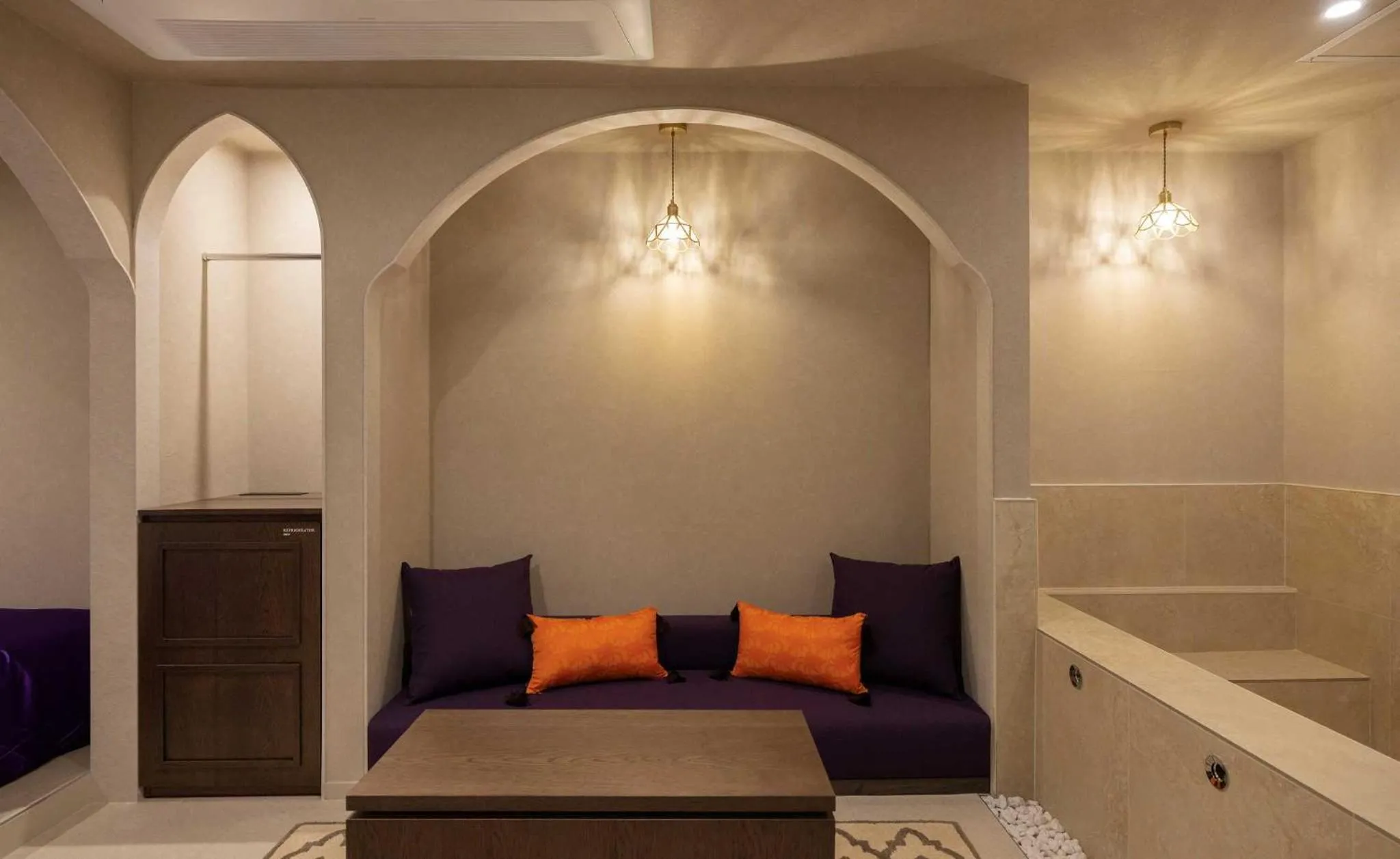 Seating area in Stay Passport Morocco Spa Incheon Songdo