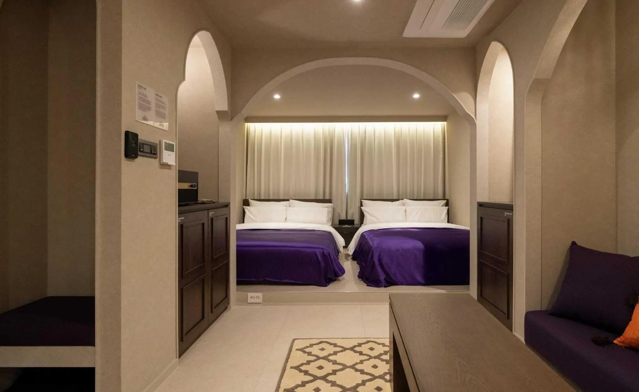 Bedroom, Bed in Stay Passport Morocco Spa Incheon Songdo