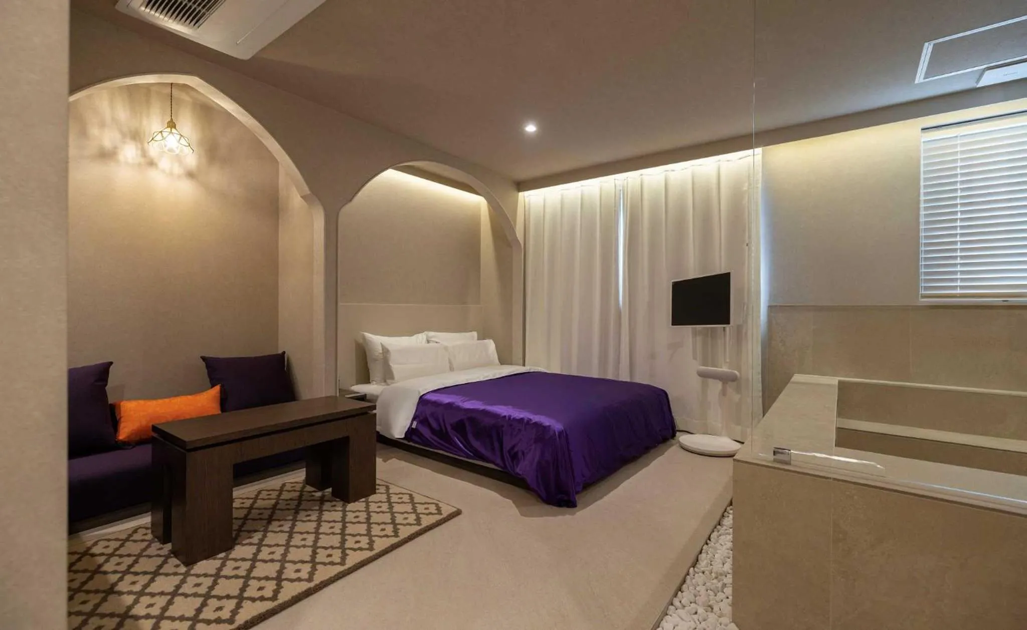 Bedroom, Bed in Stay Passport Morocco Spa Incheon Songdo