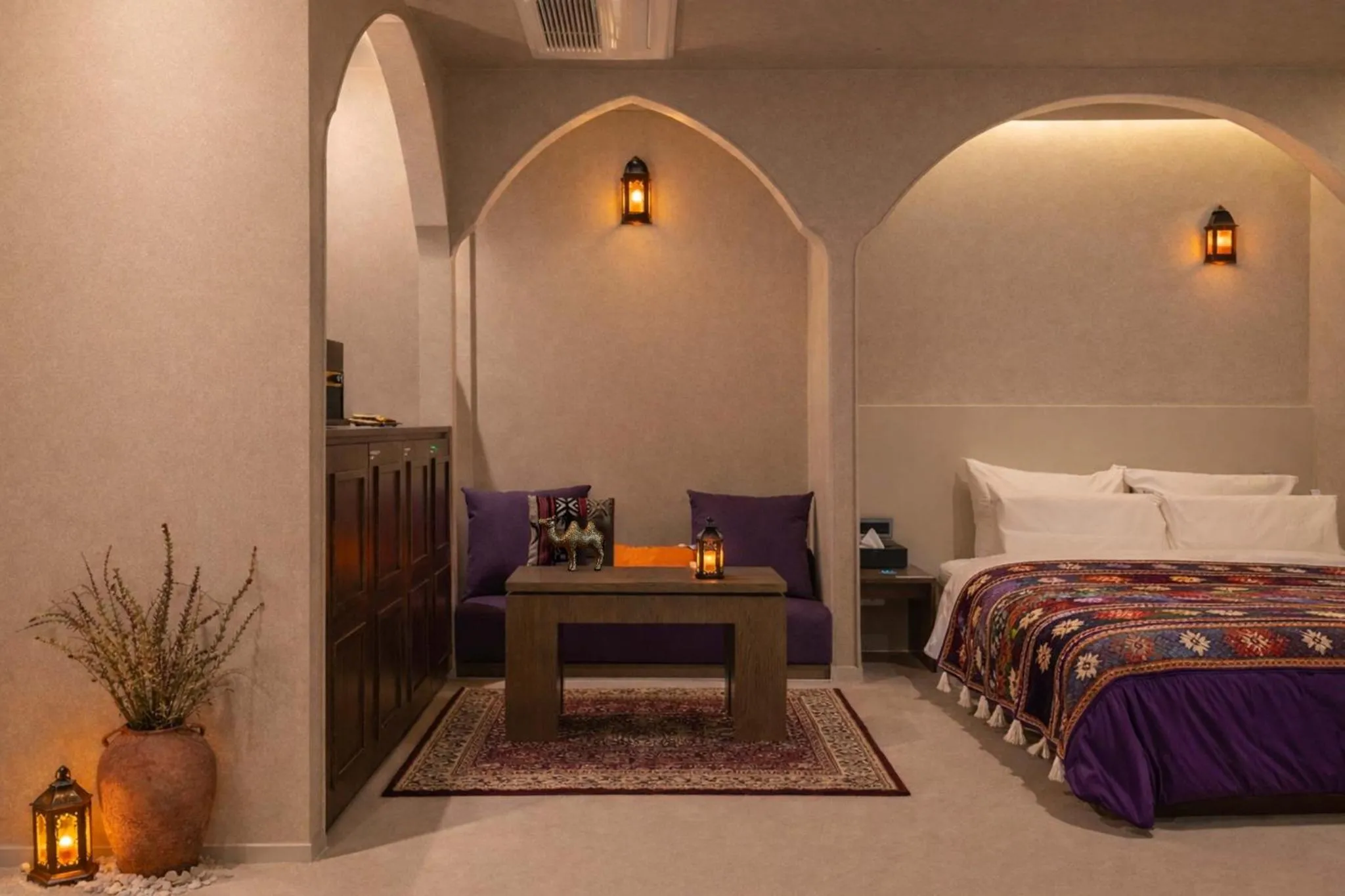 Bedroom, Bed in Stay Passport Morocco Spa Incheon Songdo