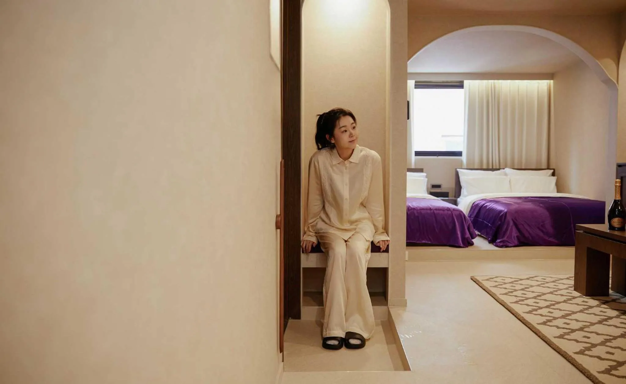 People, Bed in Stay Passport Morocco Spa Incheon Songdo