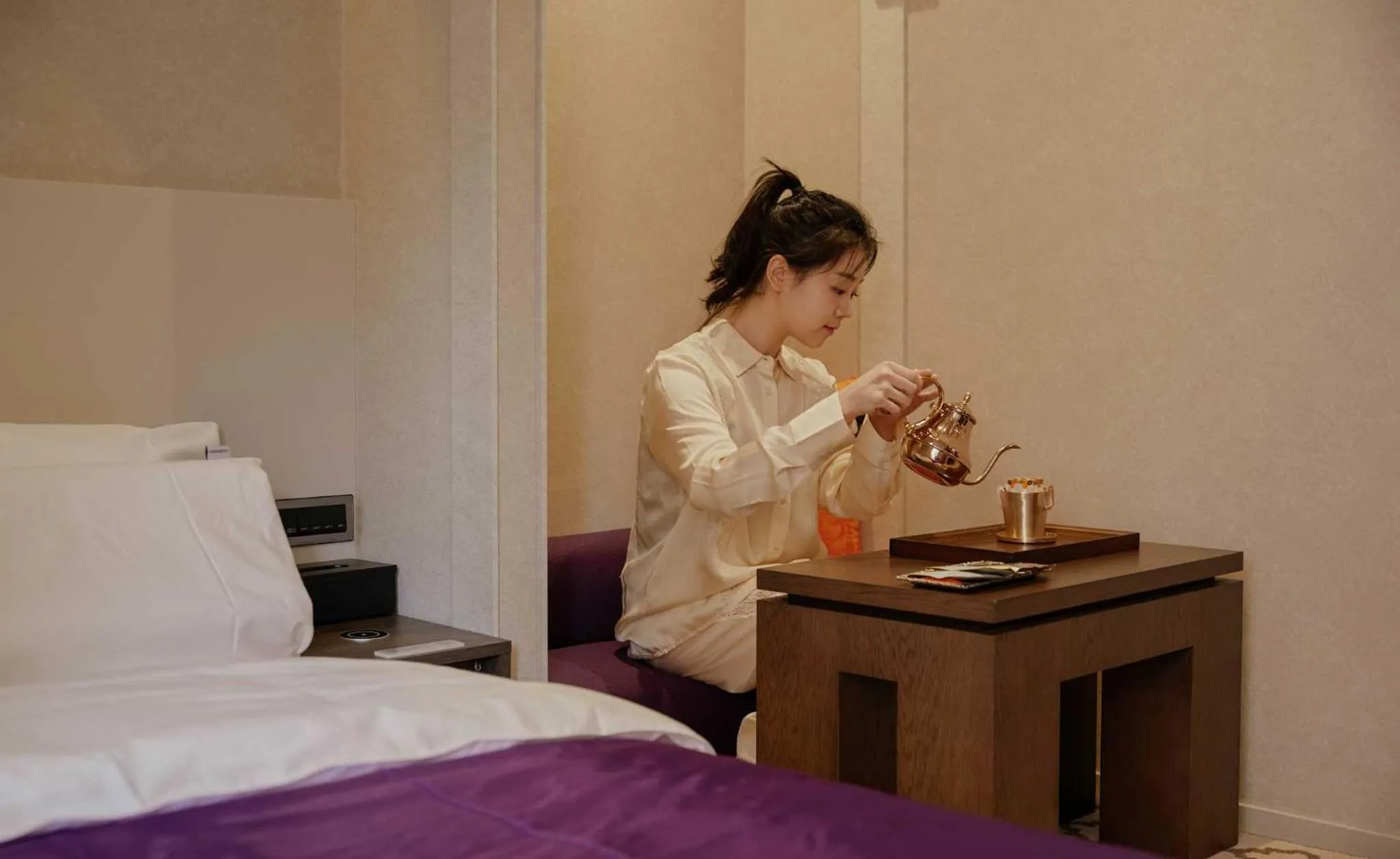 Coffee/tea facilities, Bed in Stay Passport Morocco Spa Incheon Songdo