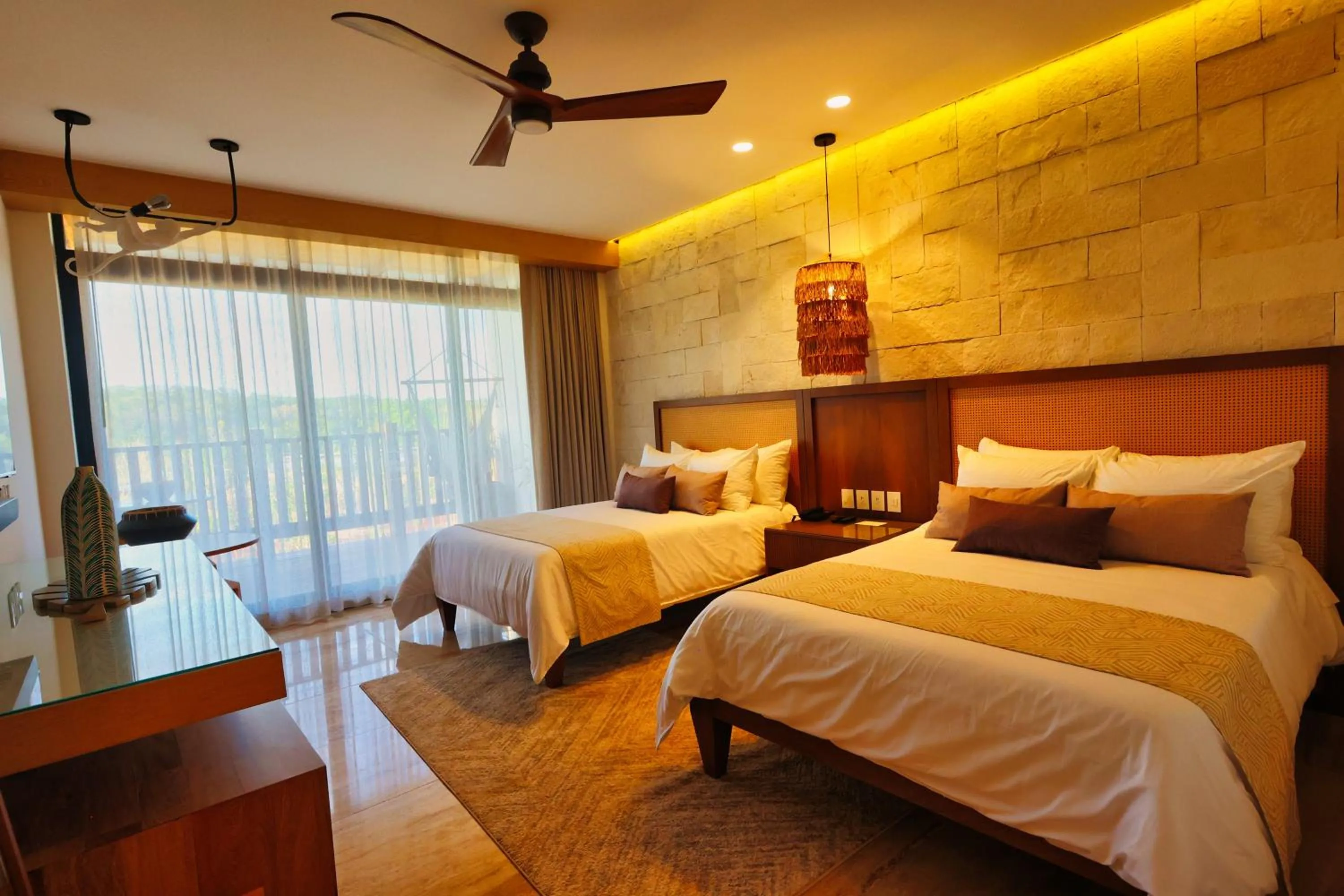 Bed in Hotel Mundo Maya Nuevo Uxmal