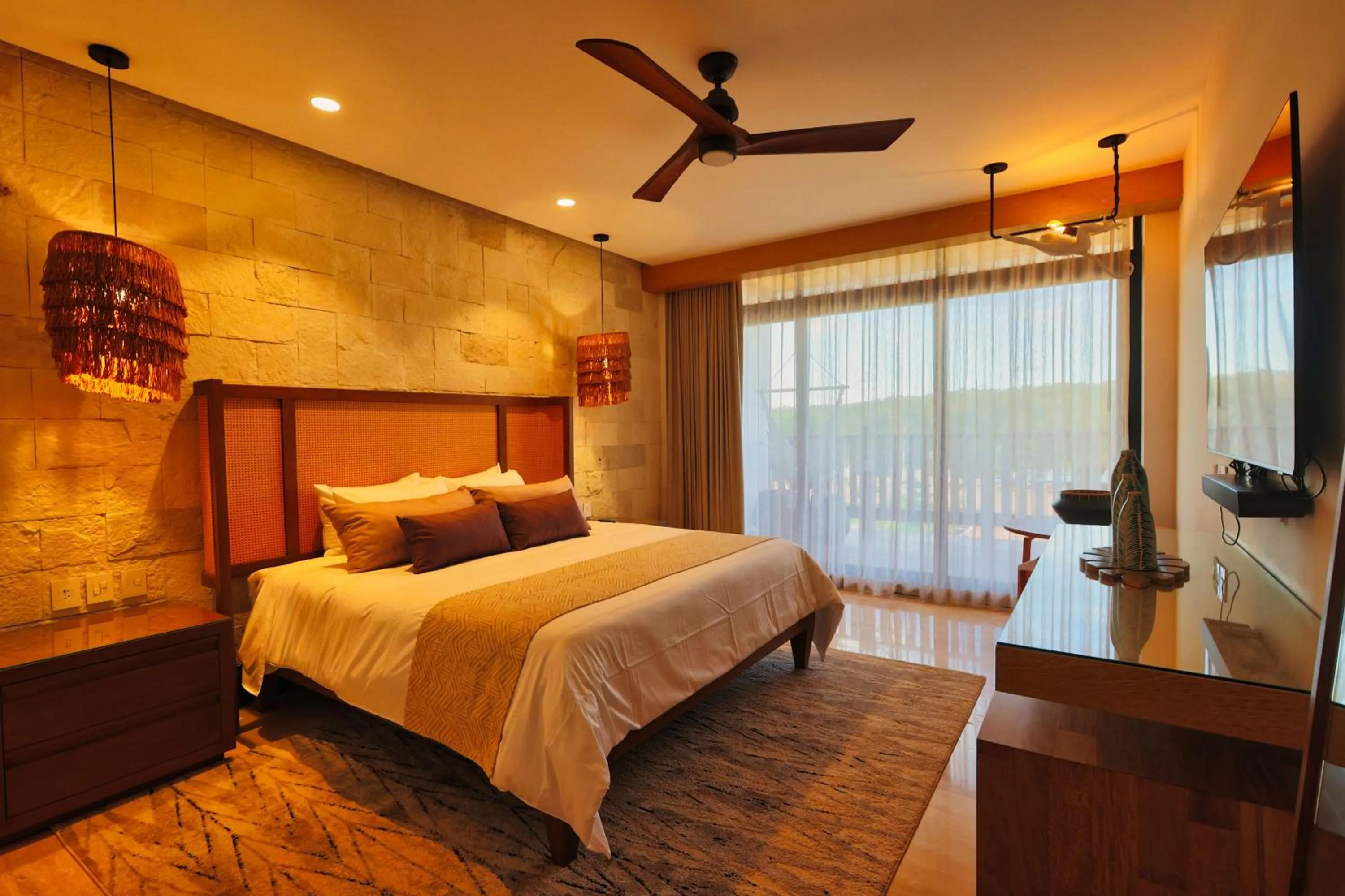 Bed in Hotel Mundo Maya Nuevo Uxmal