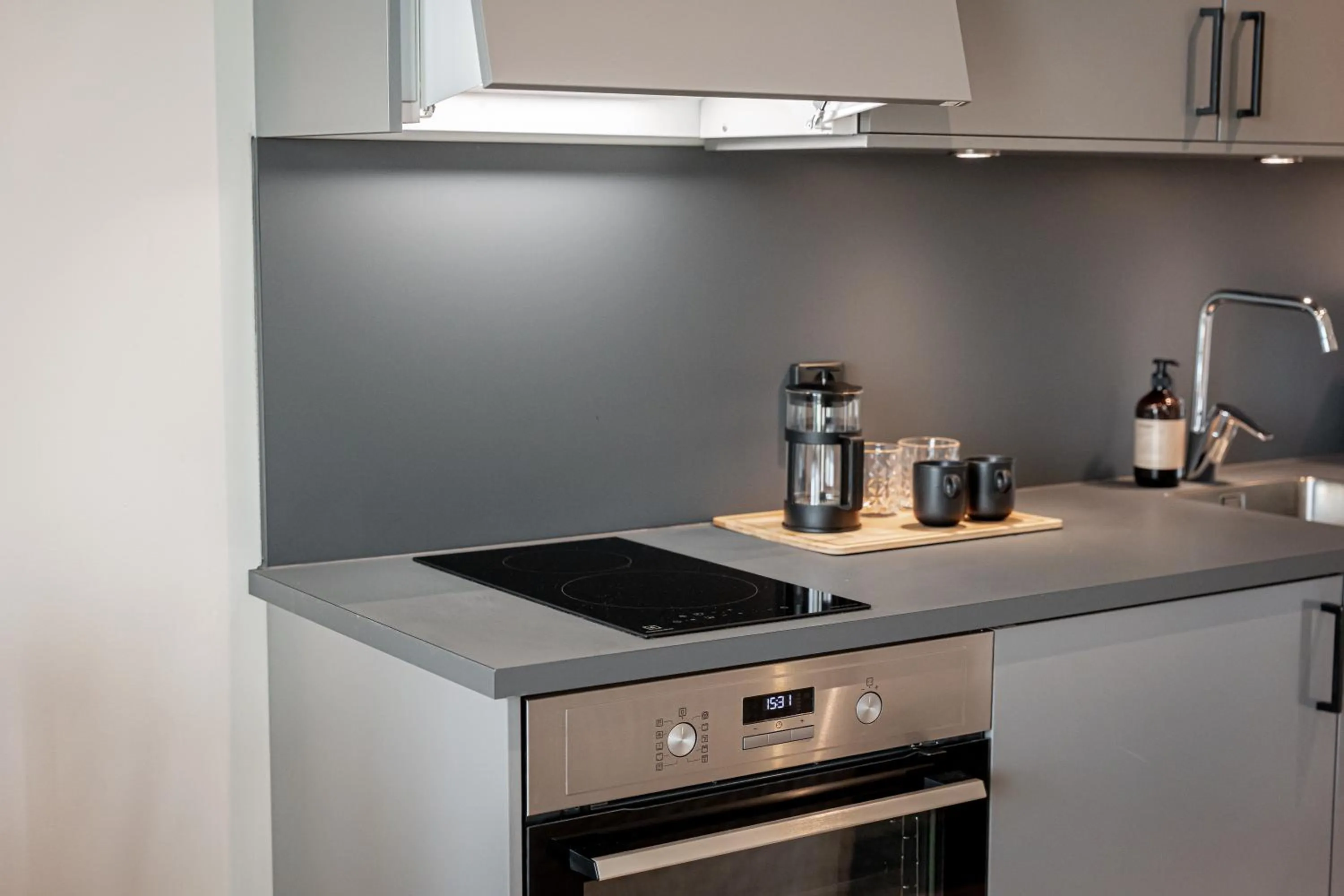 kitchen in Injoy Premium Hotel Uppsala