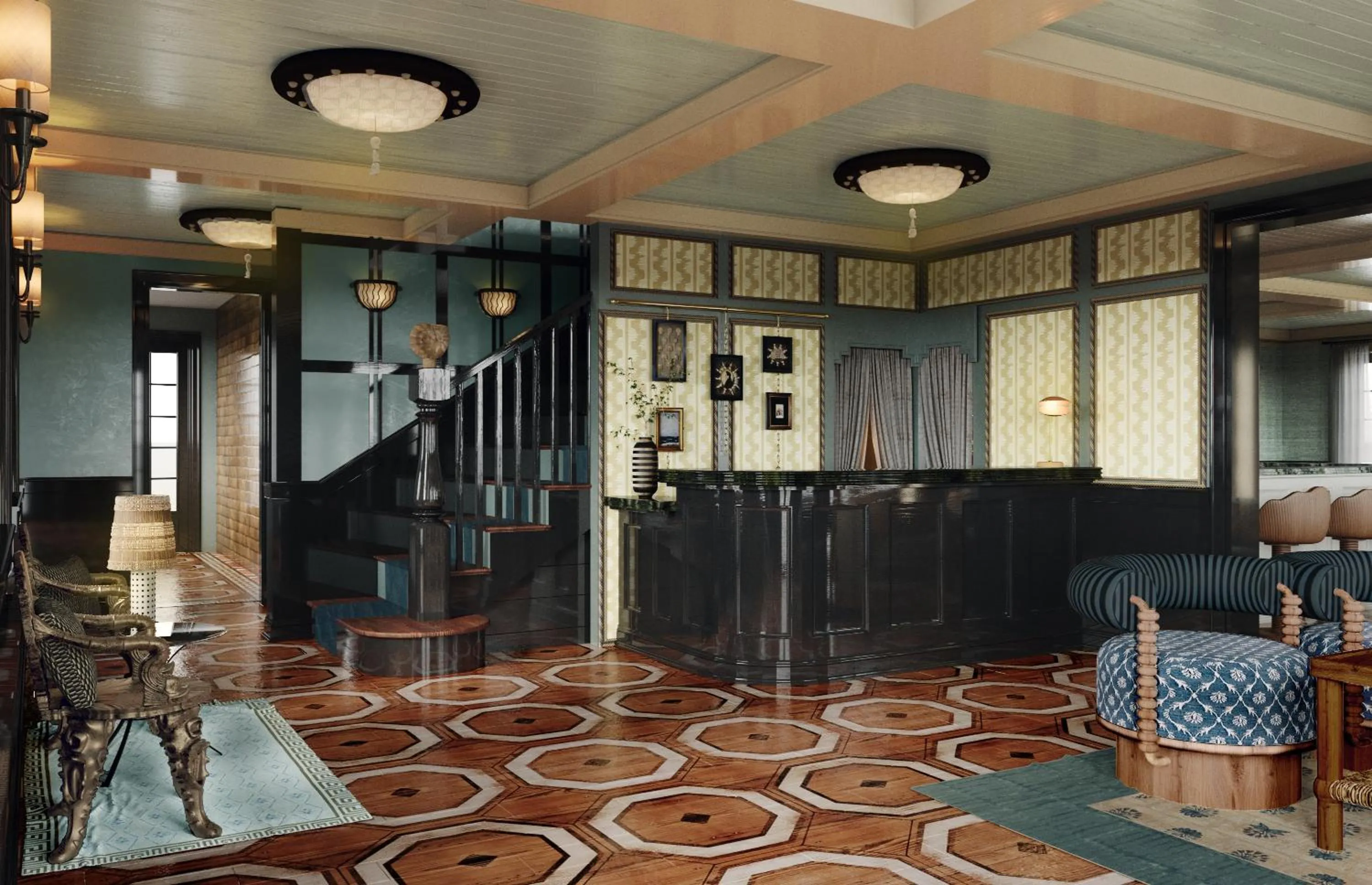 Lobby or reception in Faraway Sag Harbor