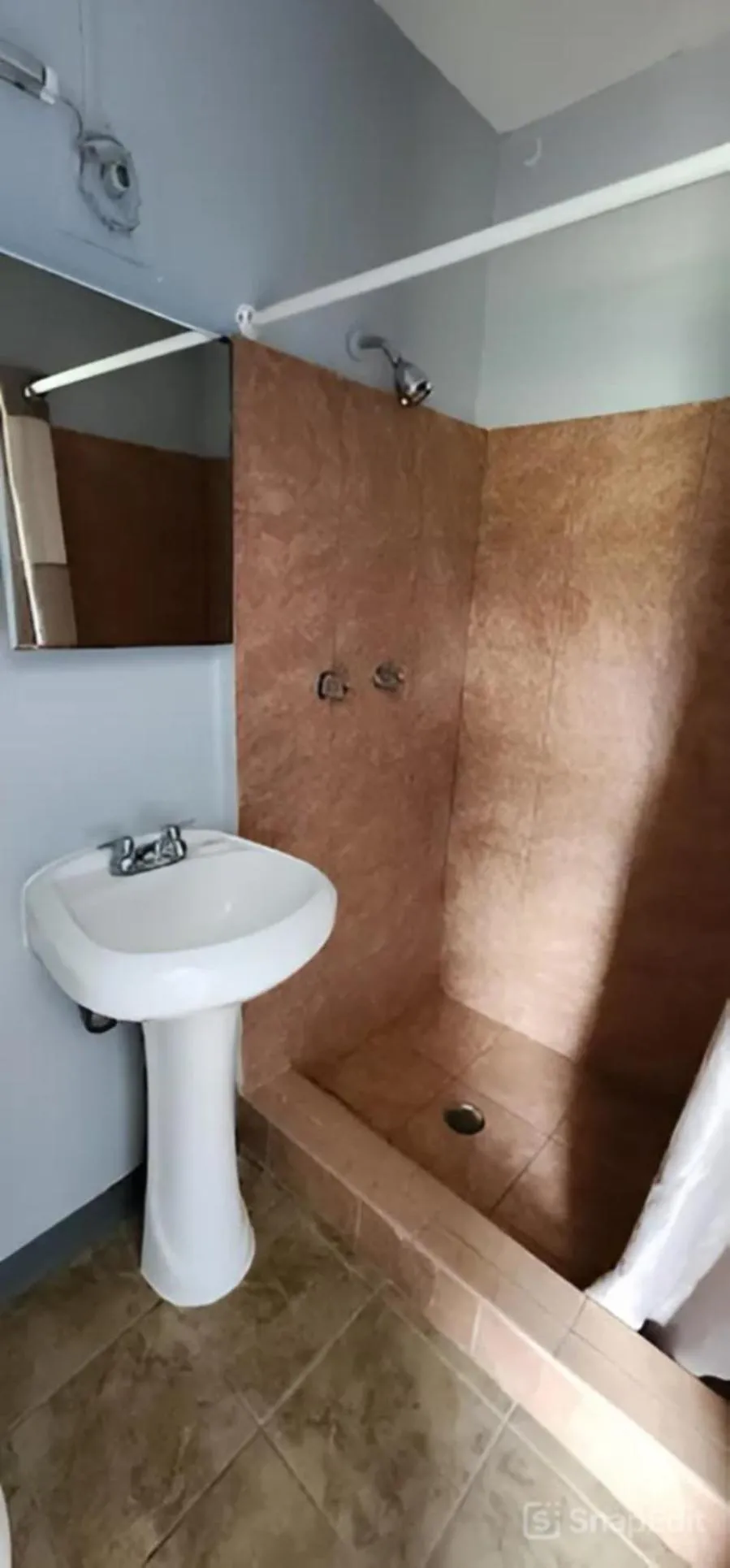 Bathroom in Buckroe Motel