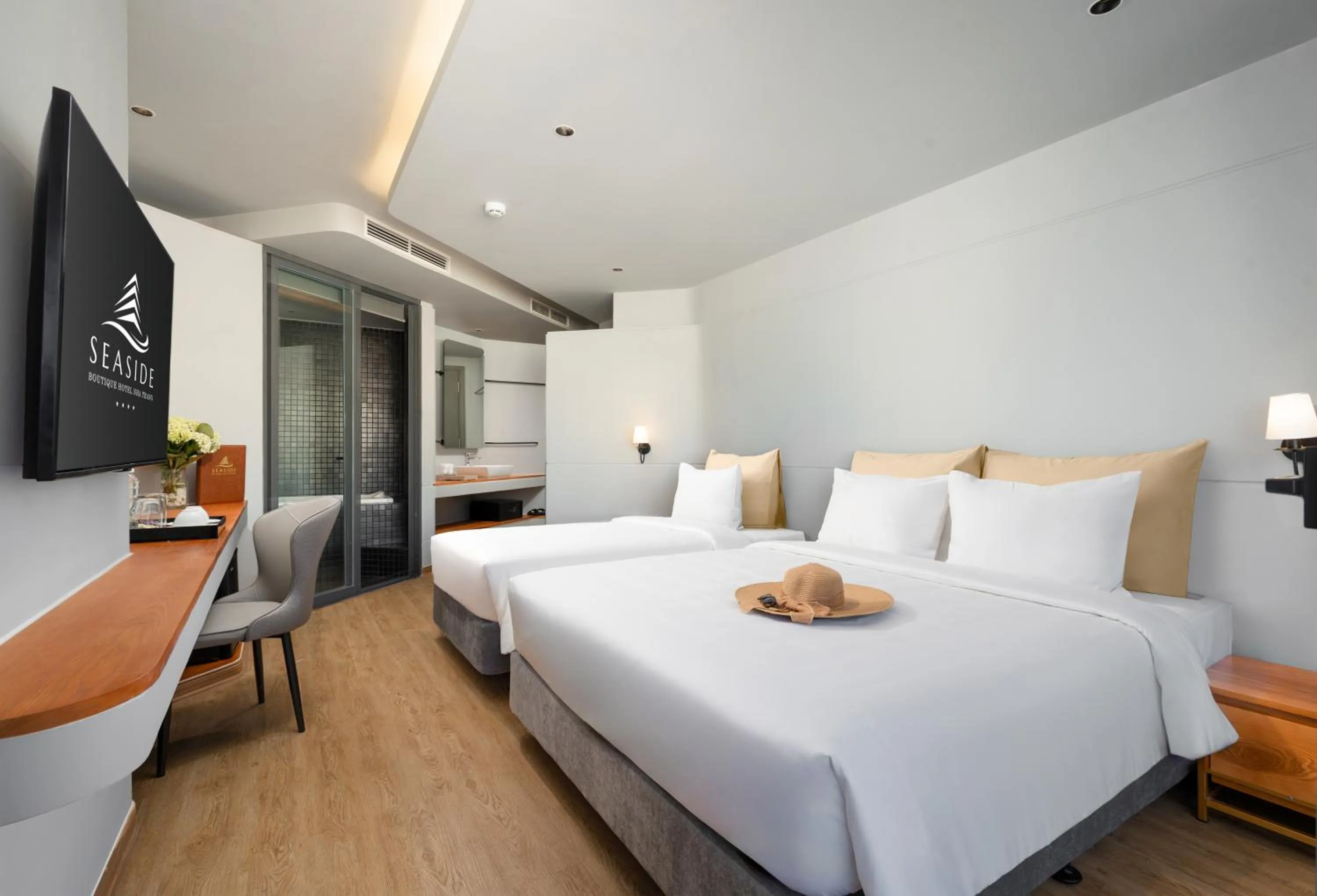 TV and multimedia, Bed in Seaside Boutique Hotel Nha Trang Beach