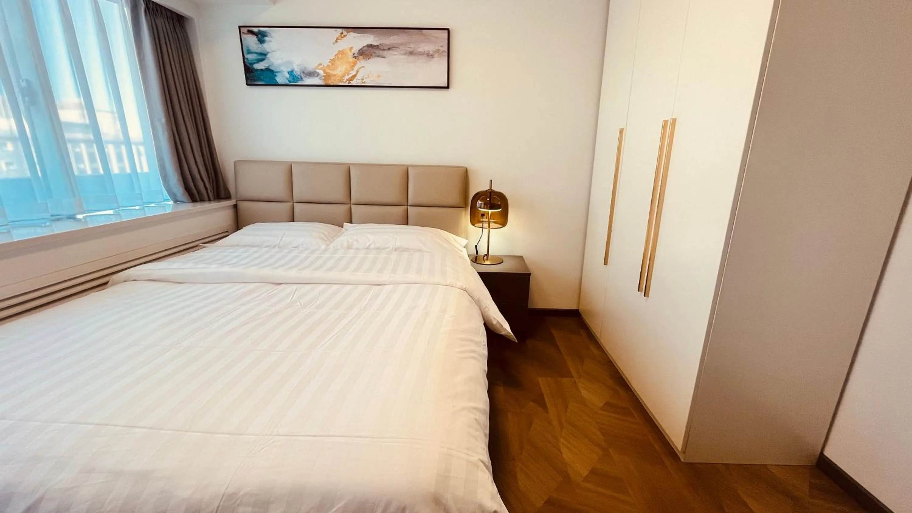 Bedroom, Bed in Beijing Jiuxian Apartment