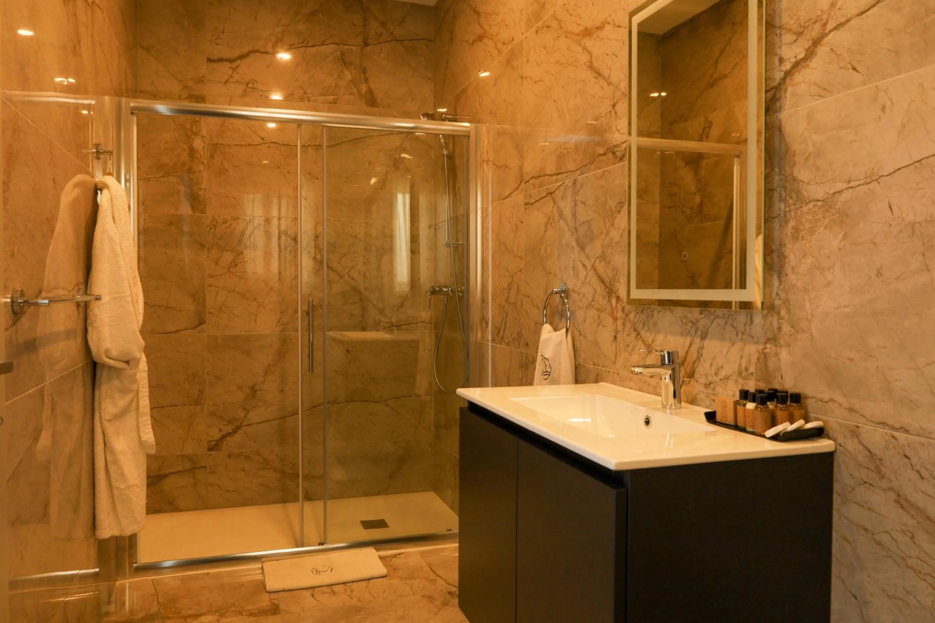Bathroom in Magnifica Gozitan Villa Pool And Jacuzzi - Happy Rentals