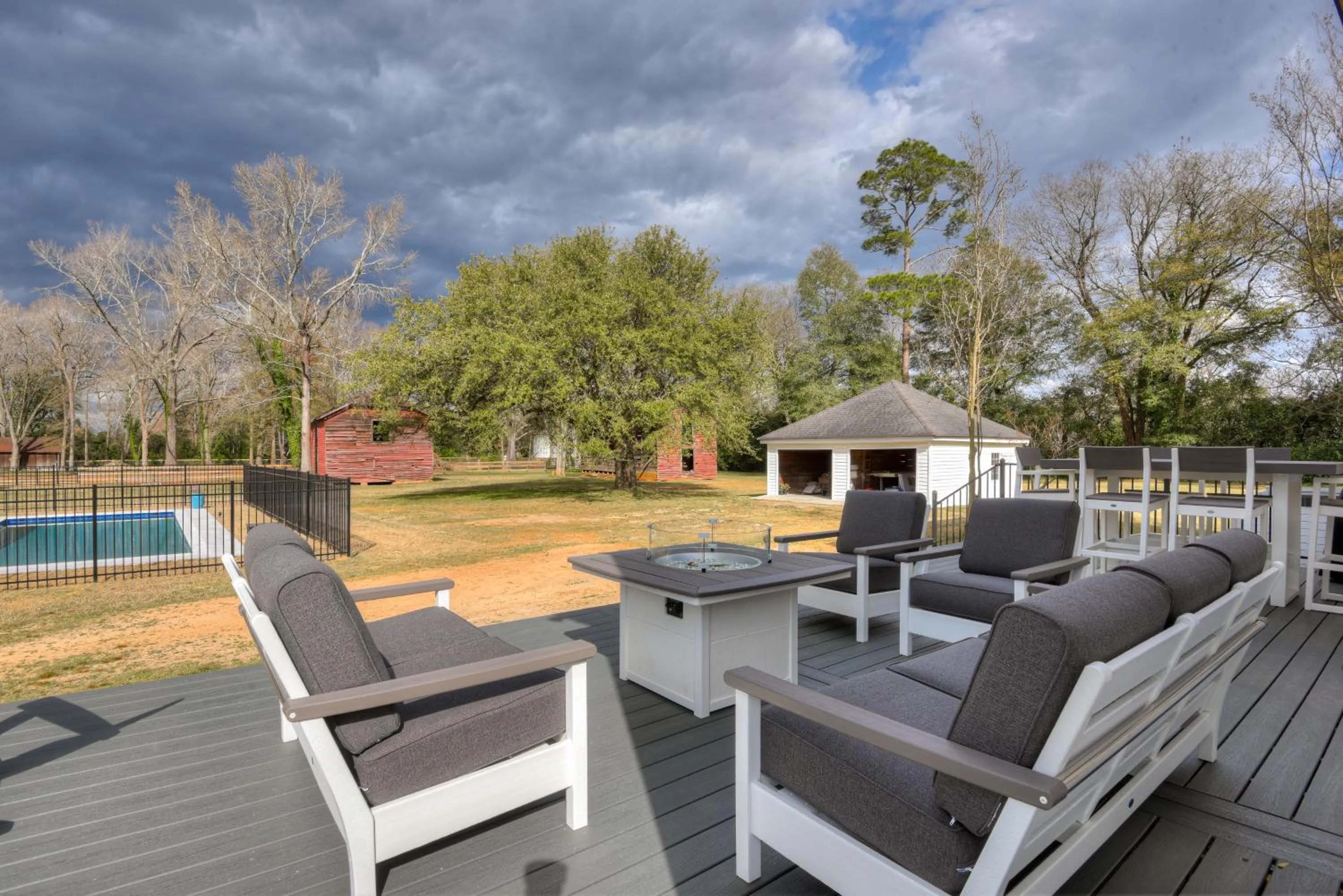 Patio in Burrell and Flynn's Farm