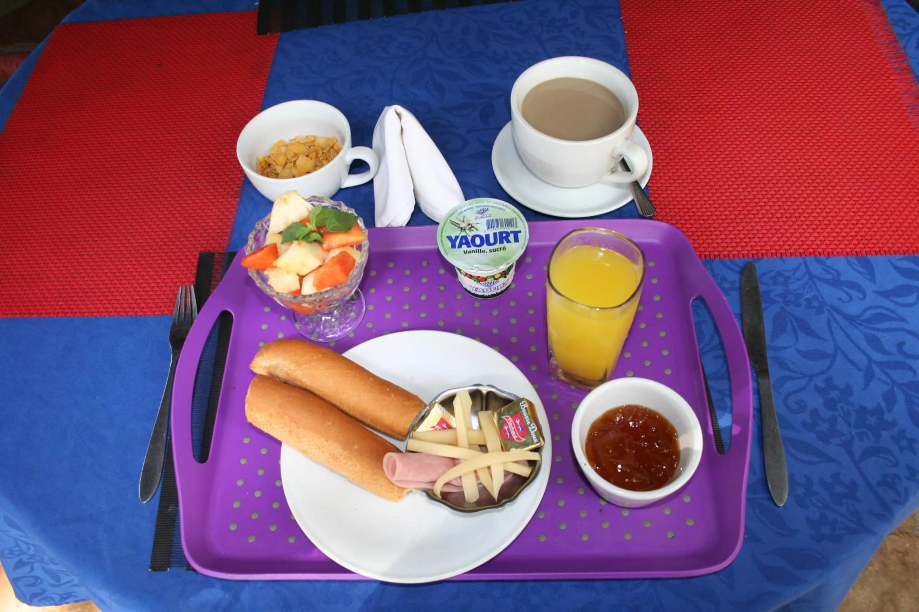 Continental breakfast in Hotel Napoleon Lagune