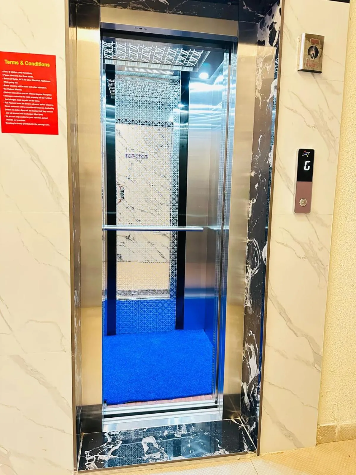 elevator in S V COMFORTS B T M Layout