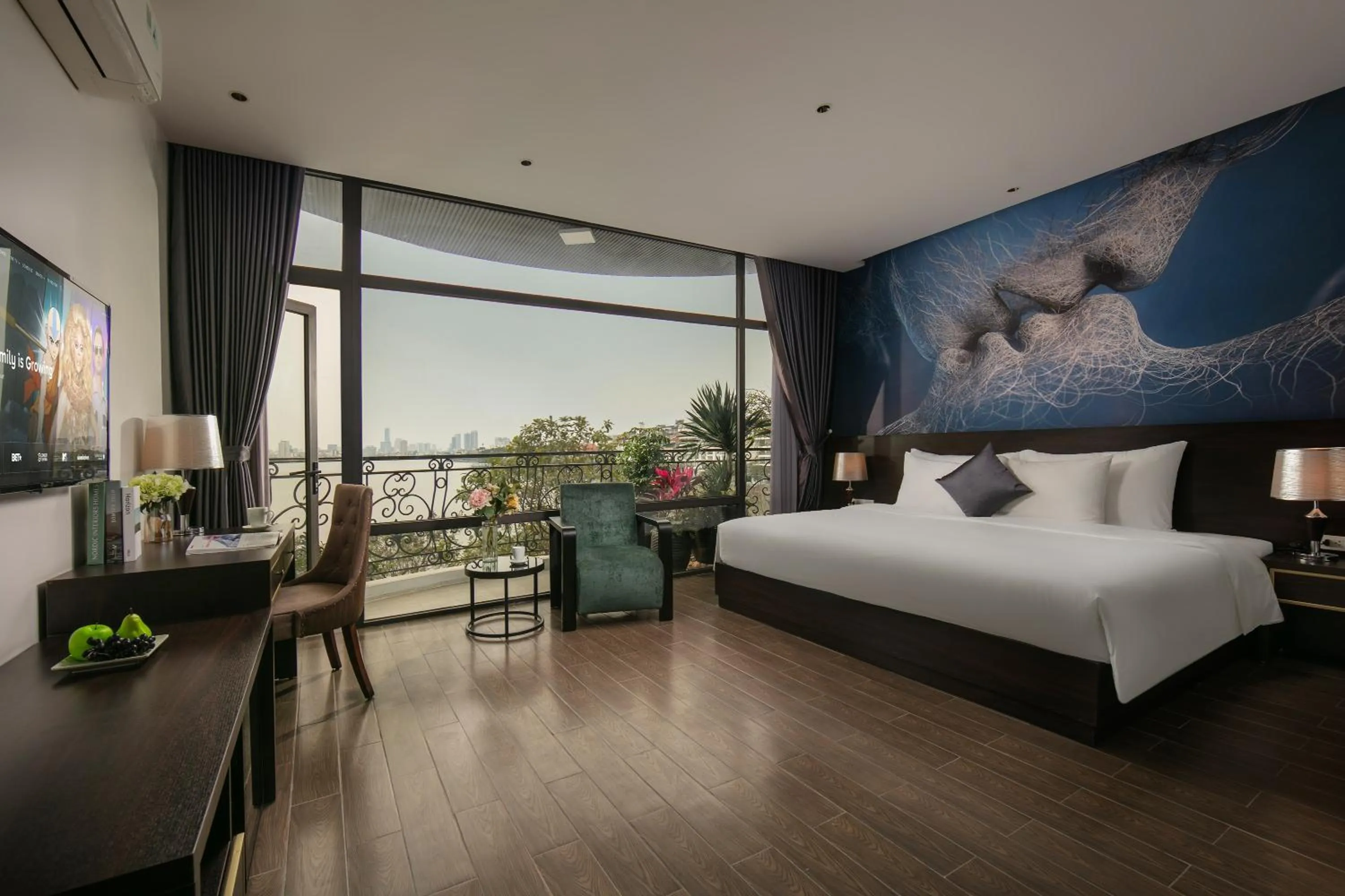 Photo of the whole room, Bed in Westlake Pearl Suites & Spa 70 Xuan Dieu - By Pegasy Group