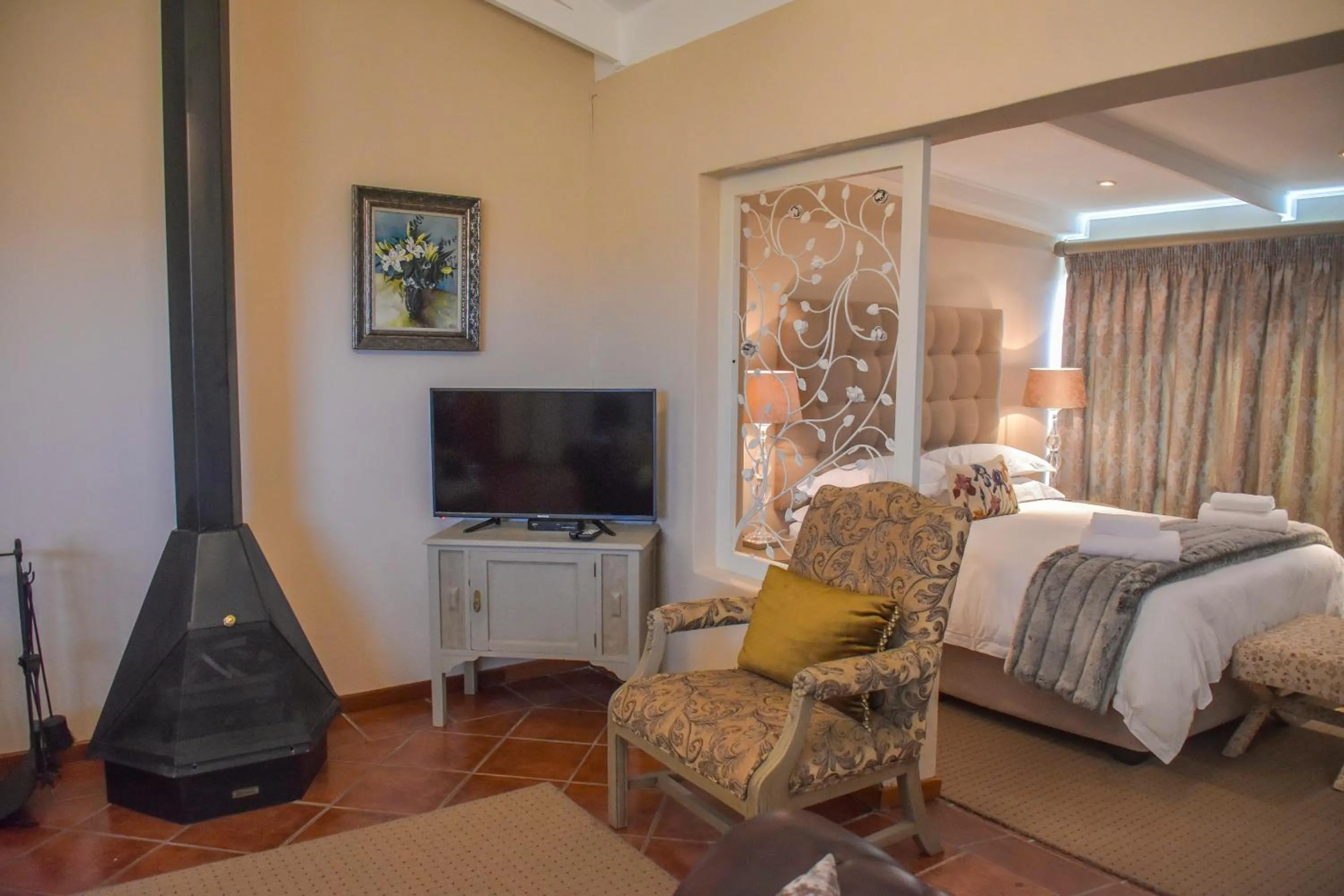 Living room, Bed in Clarens Retreat