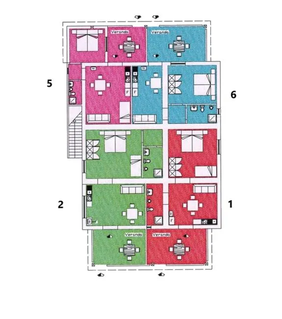 Floor plan in Villa Celeste Apartments Vieste -