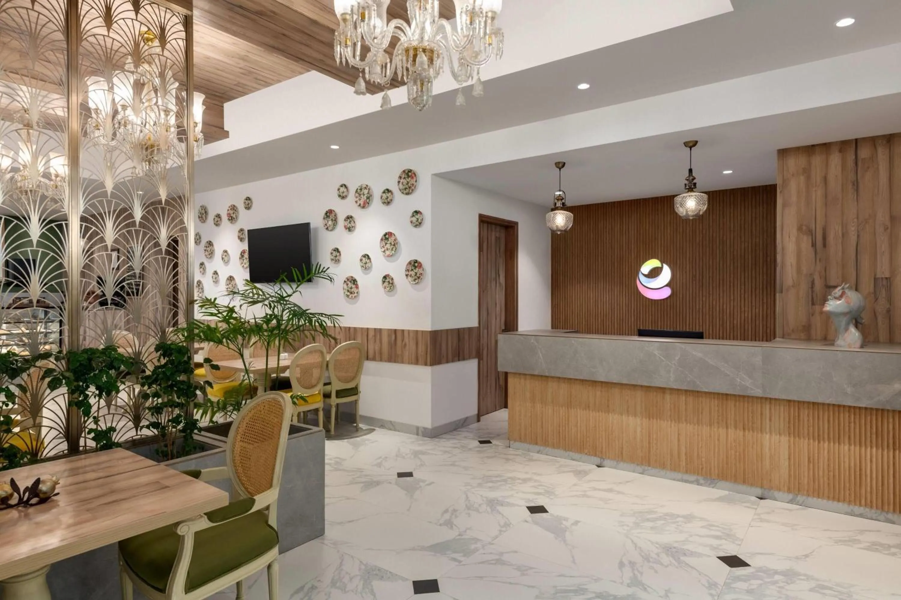 Lobby or reception in Ramada Encore by Wyndham Lucknow Airport
