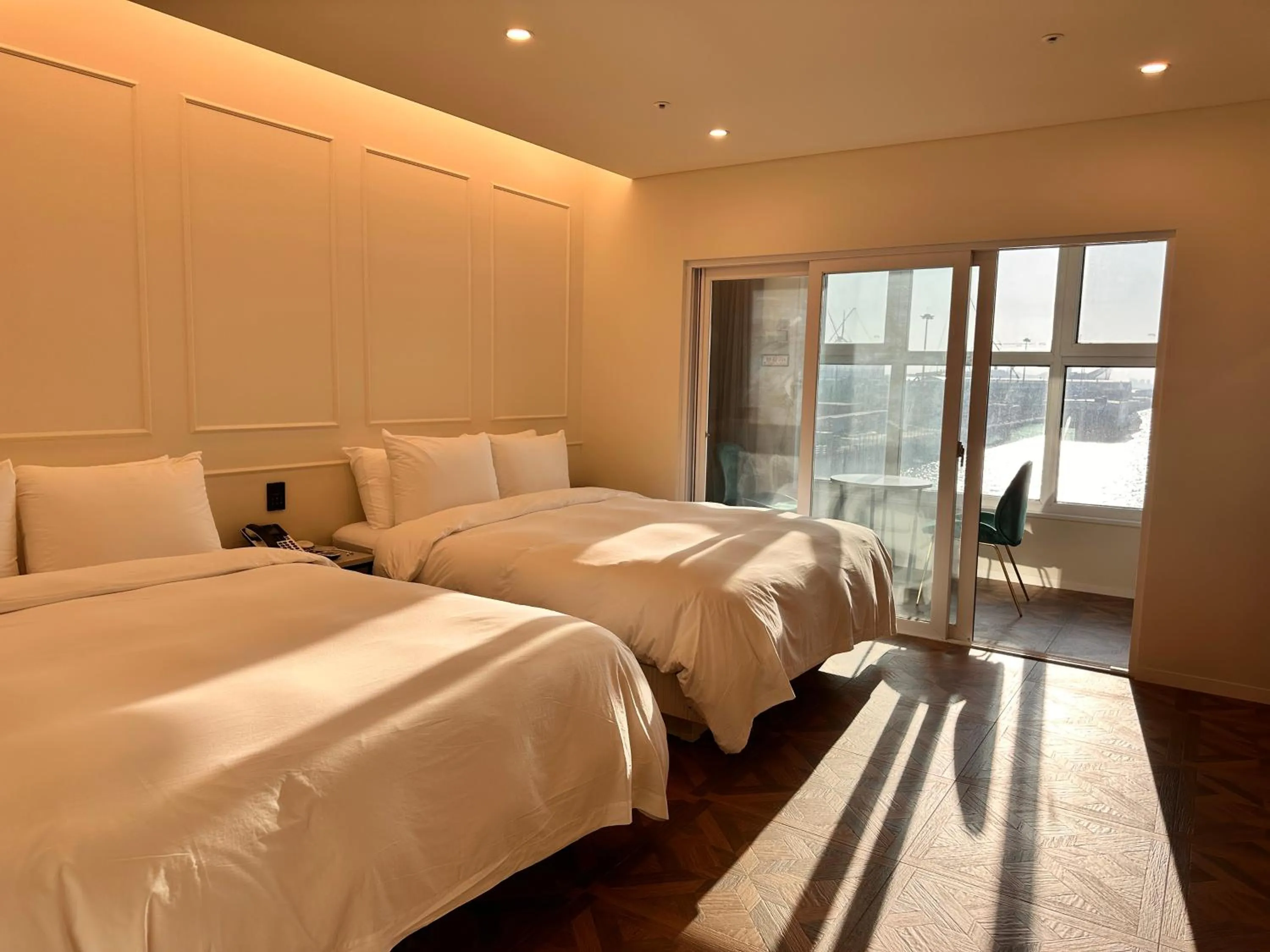 Bed in Restia Incheon Bay Hotel