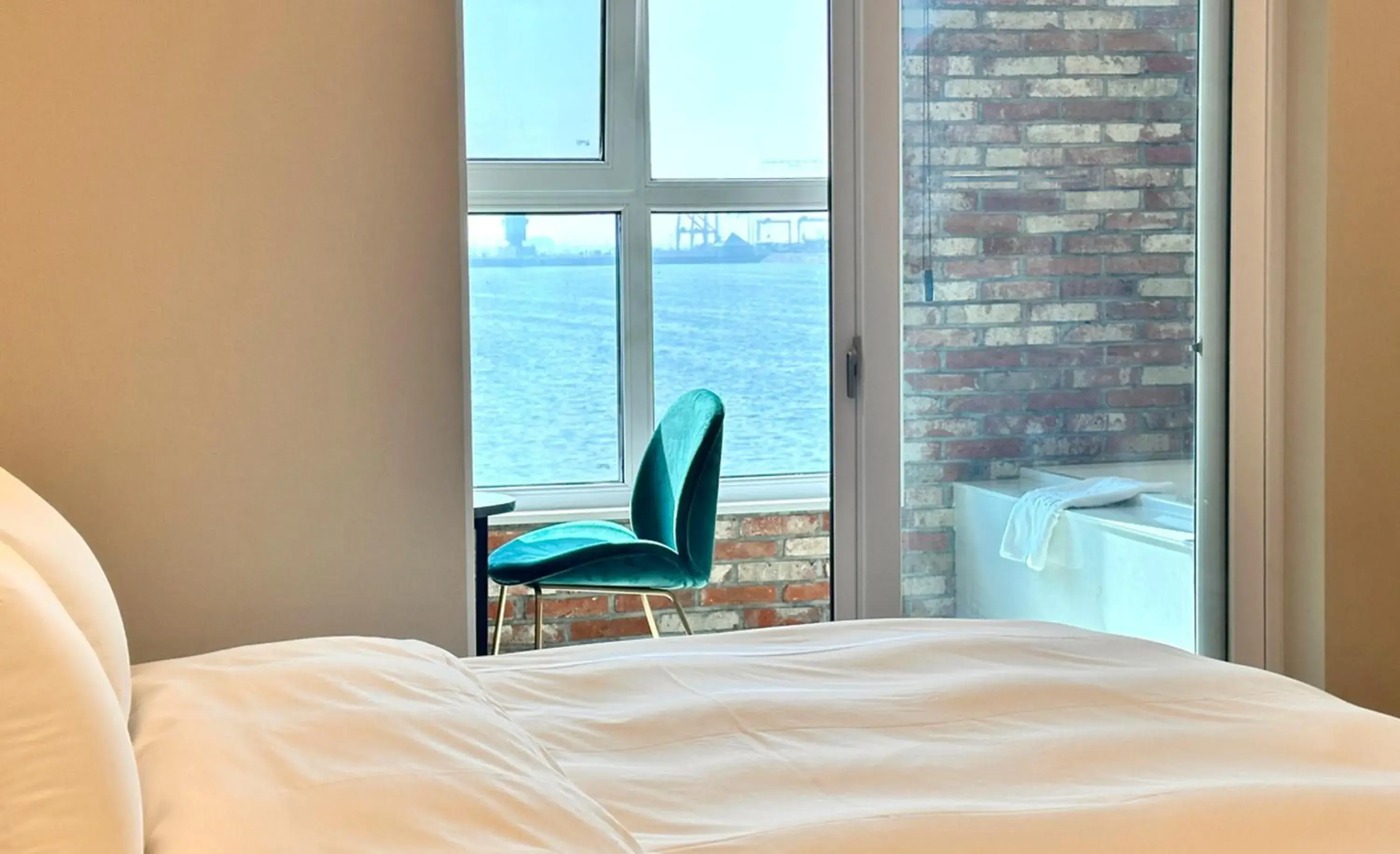 View (from property/room), Bed in Restia Incheon Bay Hotel View (from property/room), Bed in Restia Incheon Bay Hotel