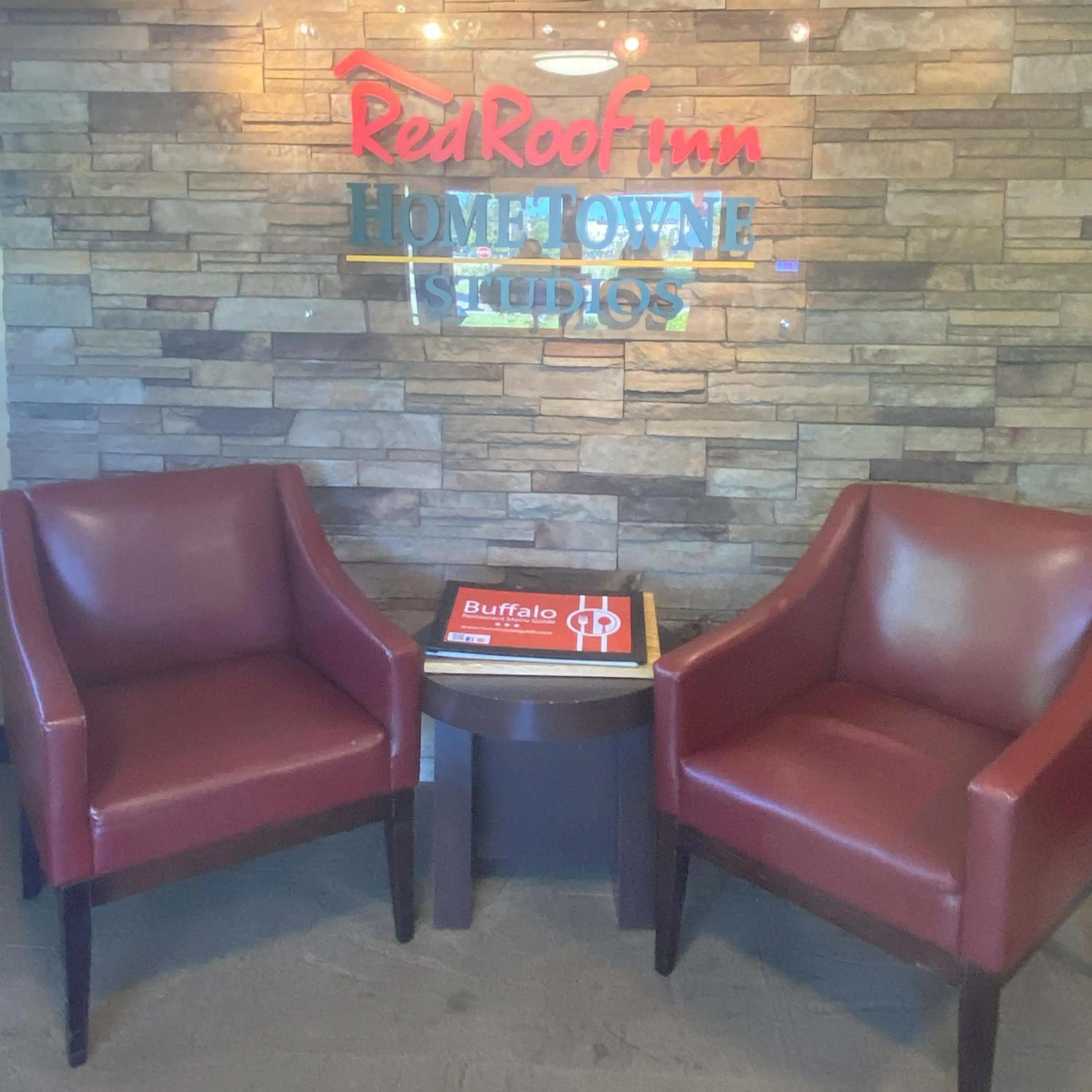 Lobby or reception in HomeTowne Studios by Red Roof Buffalo - Niagara Airport