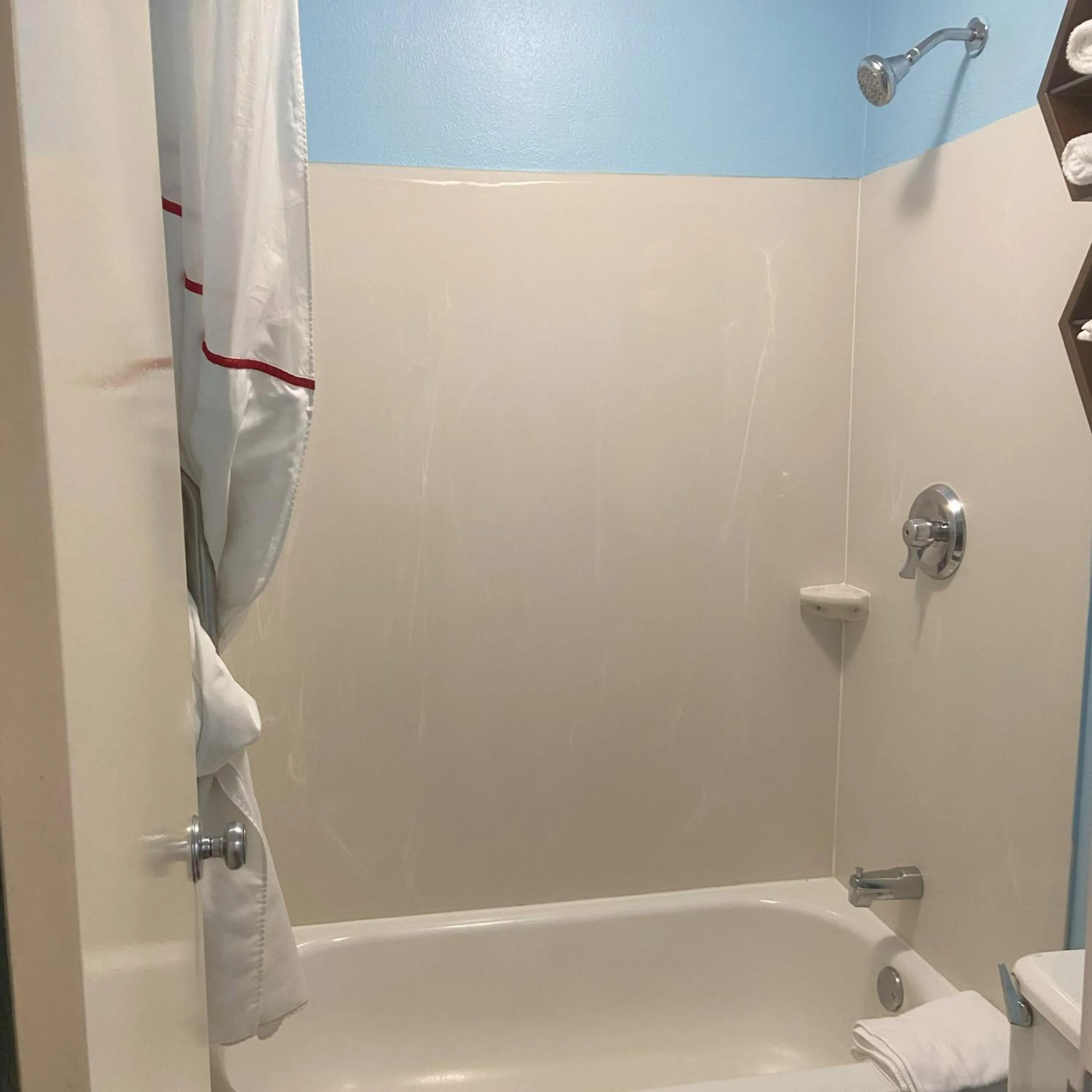 Bathroom in HomeTowne Studios by Red Roof Buffalo - Niagara Airport