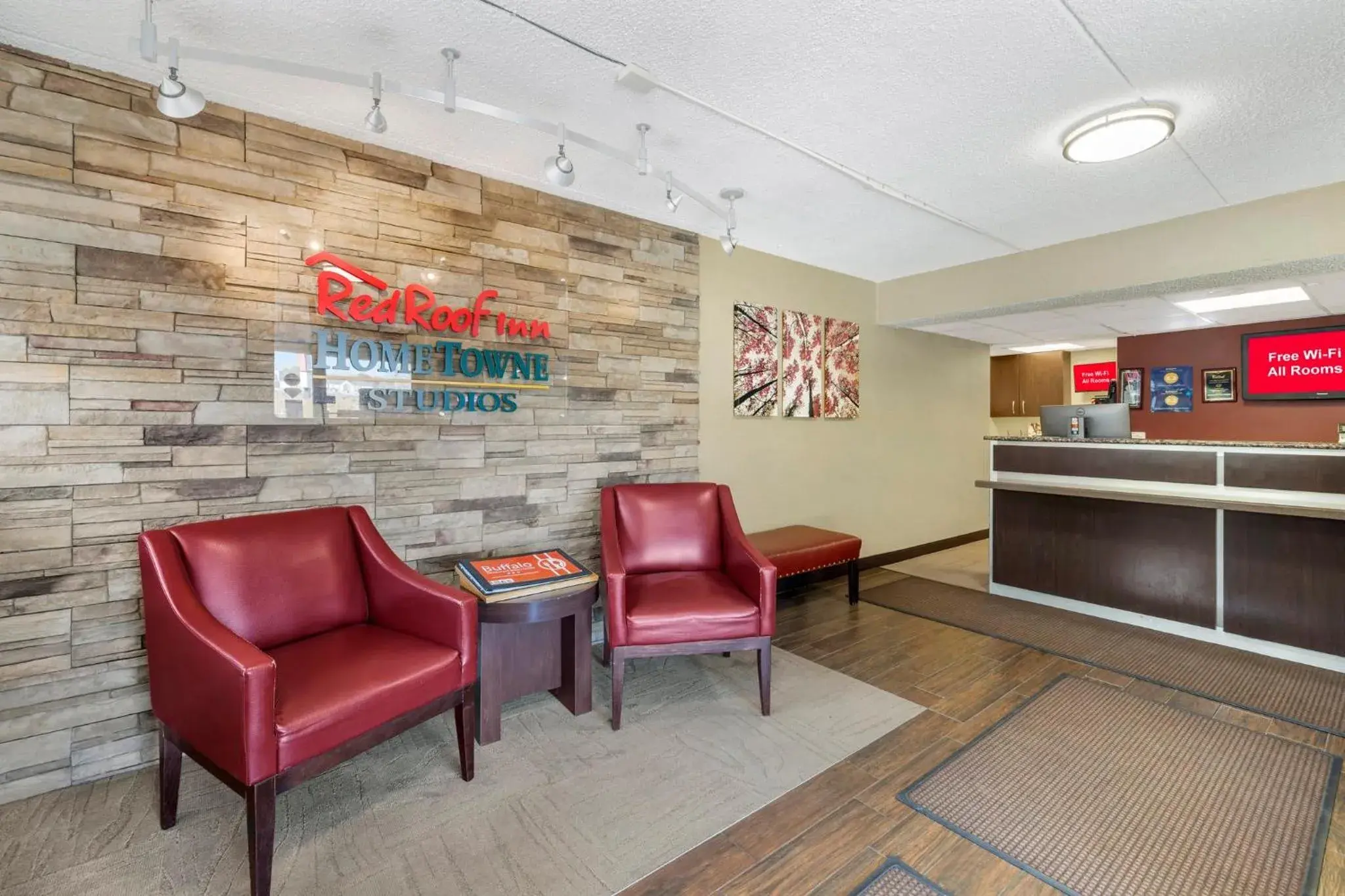 Lobby or reception in HomeTowne Studios by Red Roof Buffalo - Niagara Airport Lobby or reception in HomeTowne Studios by Red Roof Buffalo - Niagara Airport