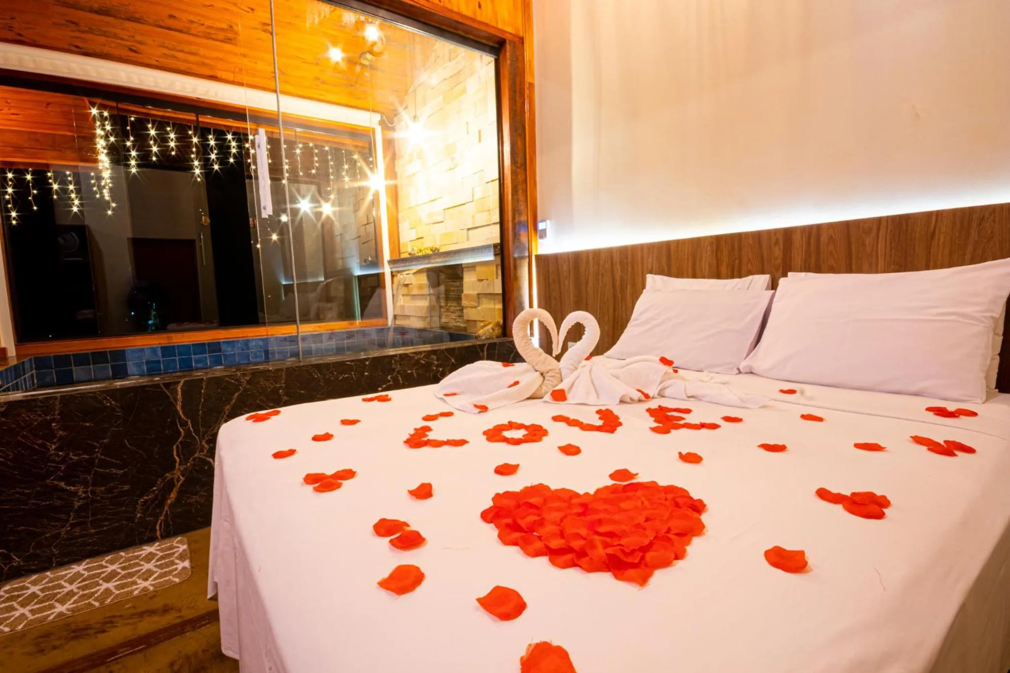 Bed in Pousada Chale Luiz