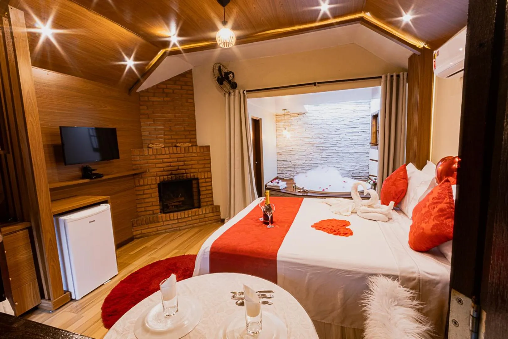 Bed in Pousada Chale Luiz