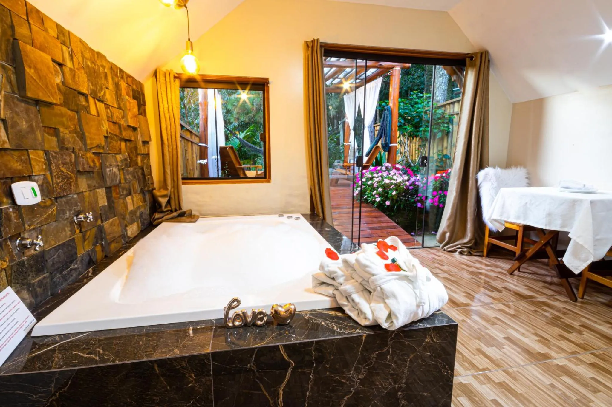 Bed in Pousada Chale Luiz