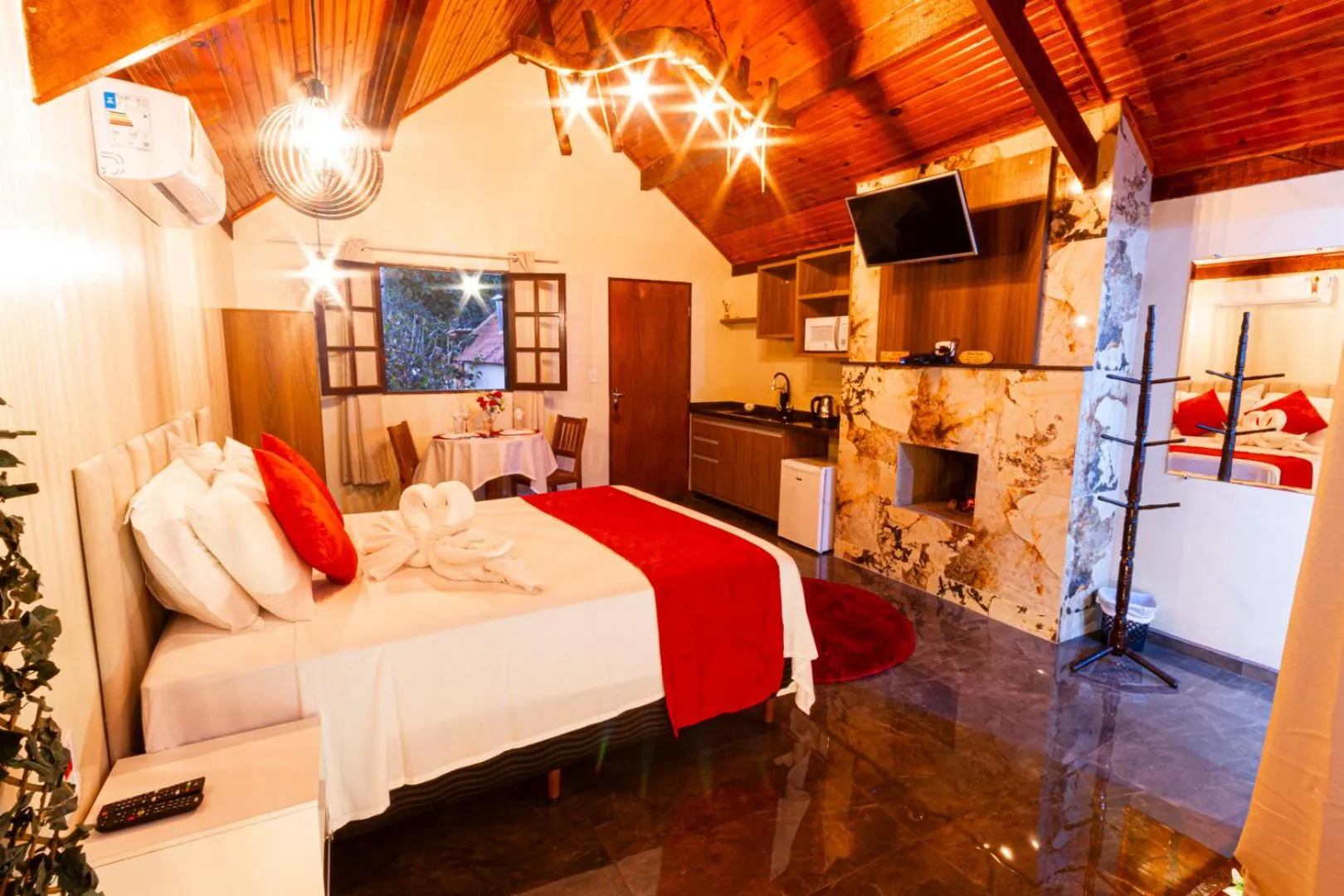 Bed in Pousada Chale Luiz