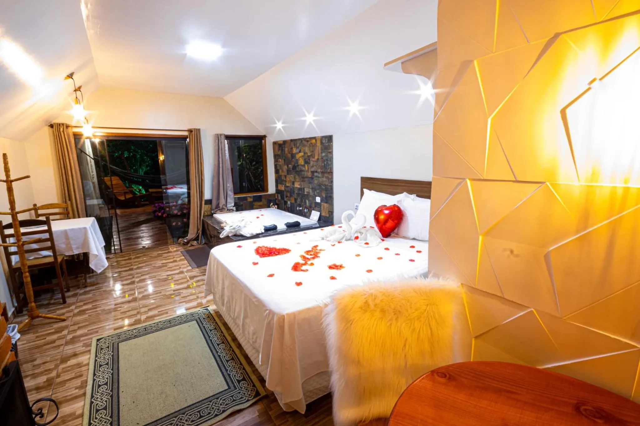 Bed in Pousada Chale Luiz