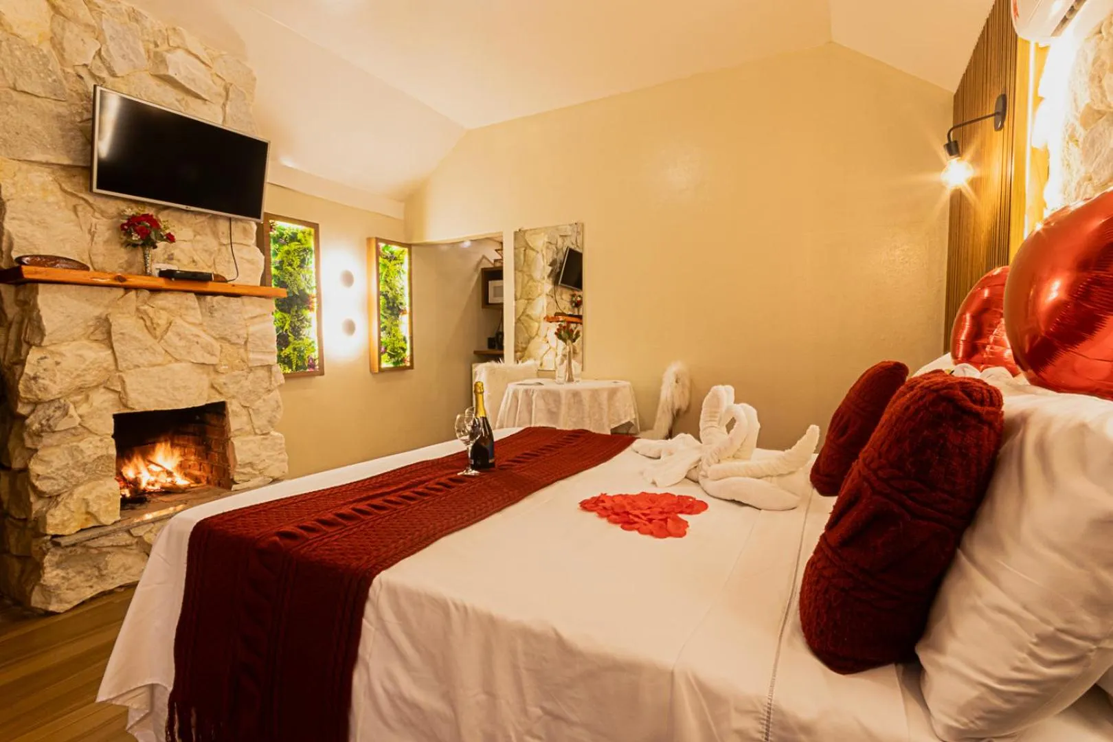 Bed in Pousada Chale Luiz