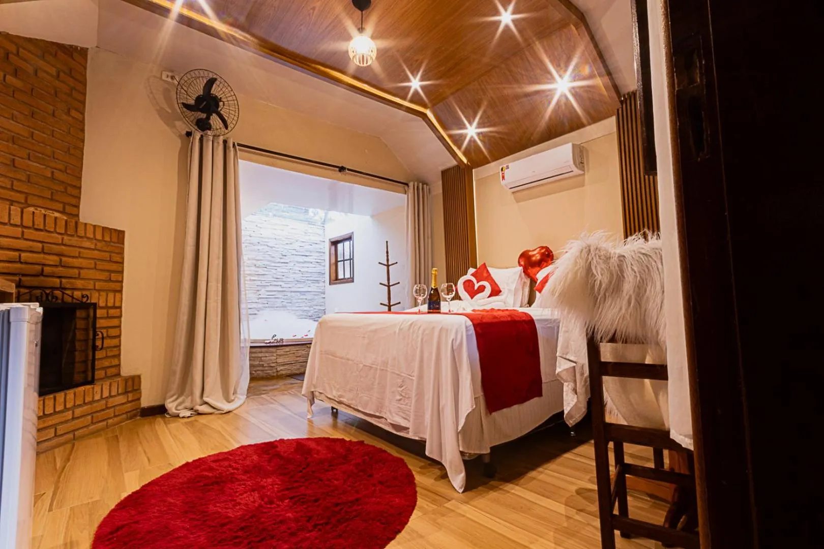 Bed in Pousada Chale Luiz