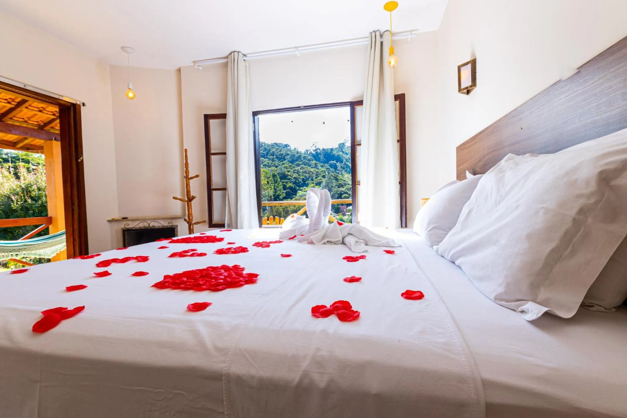 Bed in Pousada Chale Luiz