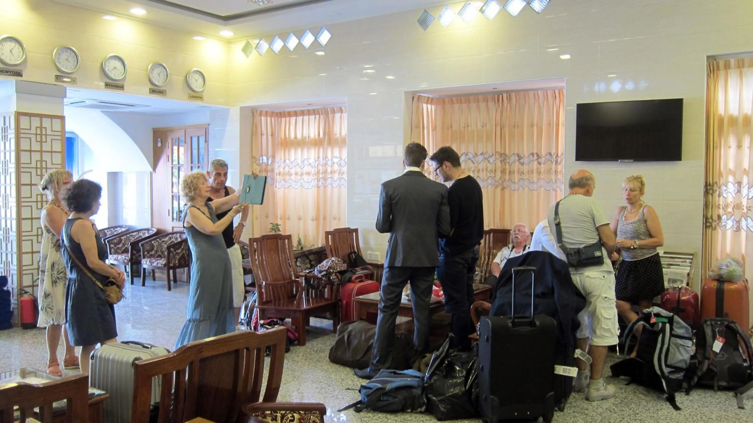group of guests in Kaung Myint Hotel