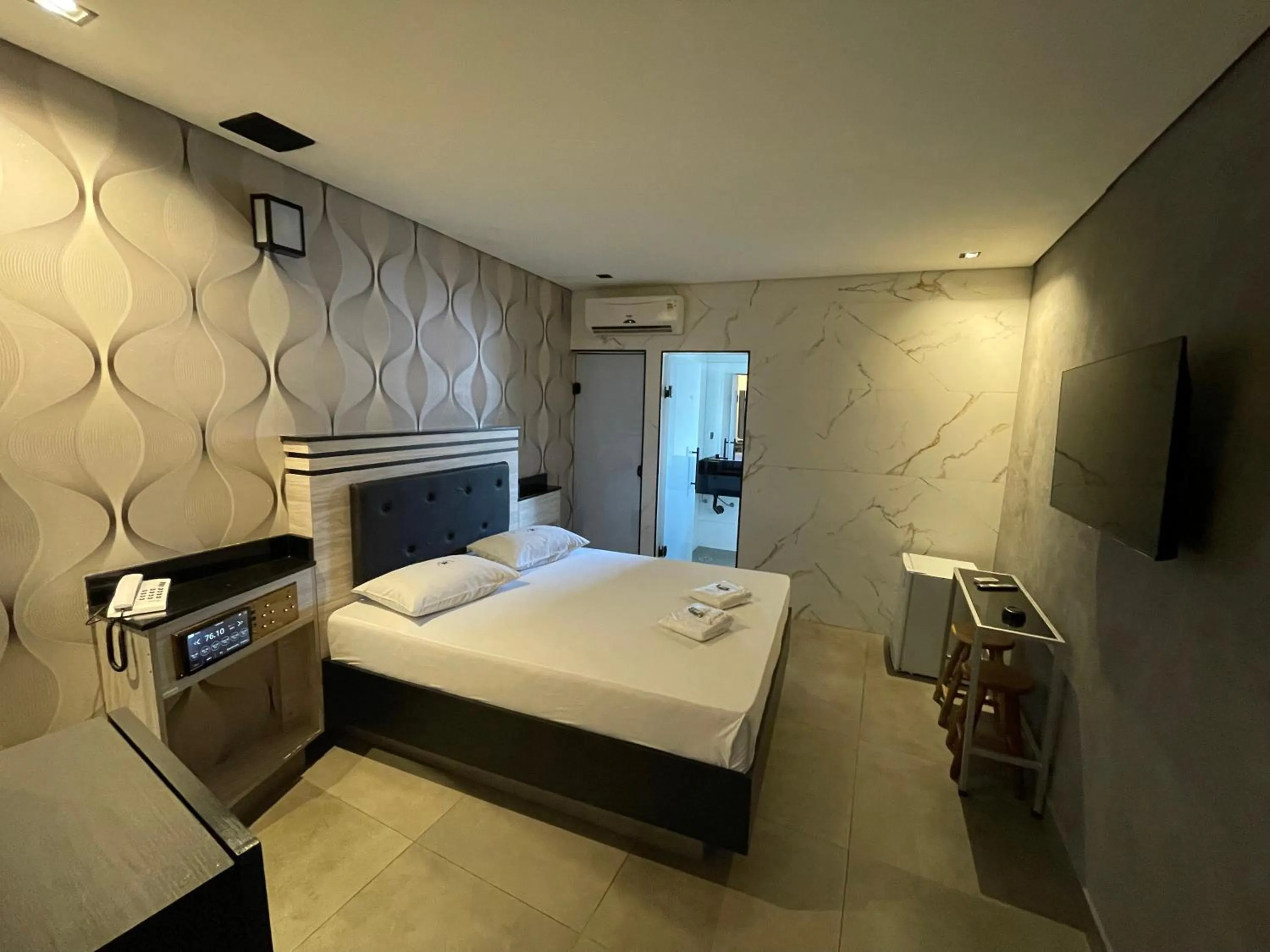 Bed in Hotel Estrela Carapicuíba