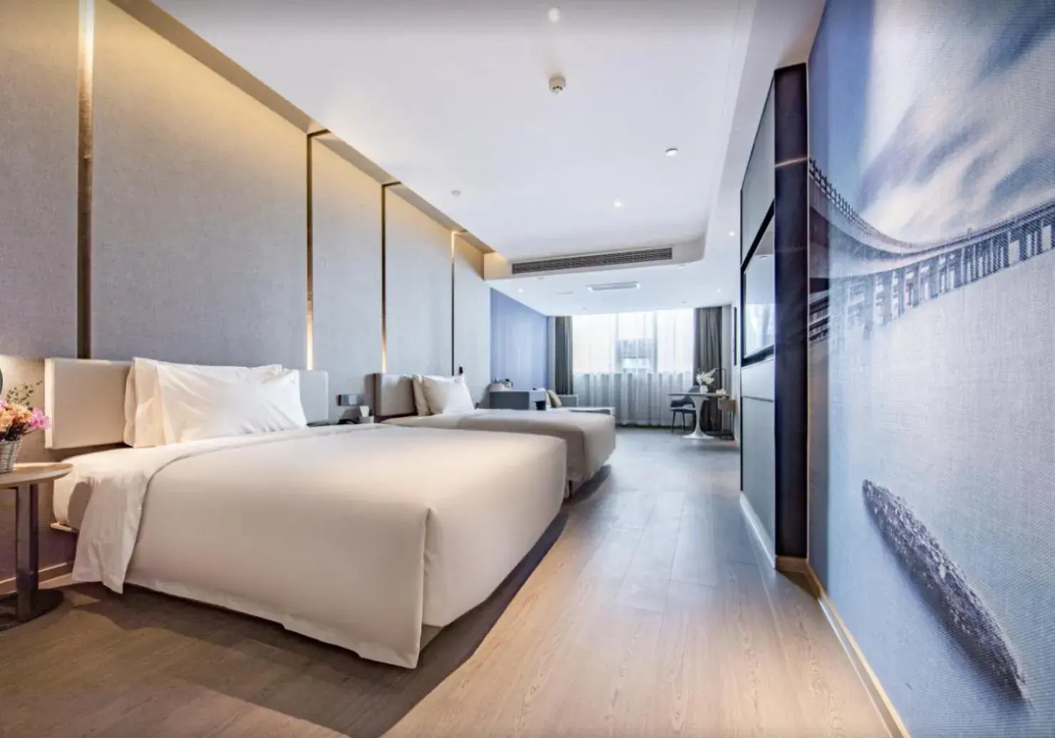 Bed in Atour S Hotel Qingdao May Fourth Square Badaguan Bed in Atour S Hotel Qingdao May Fourth Square Badaguan