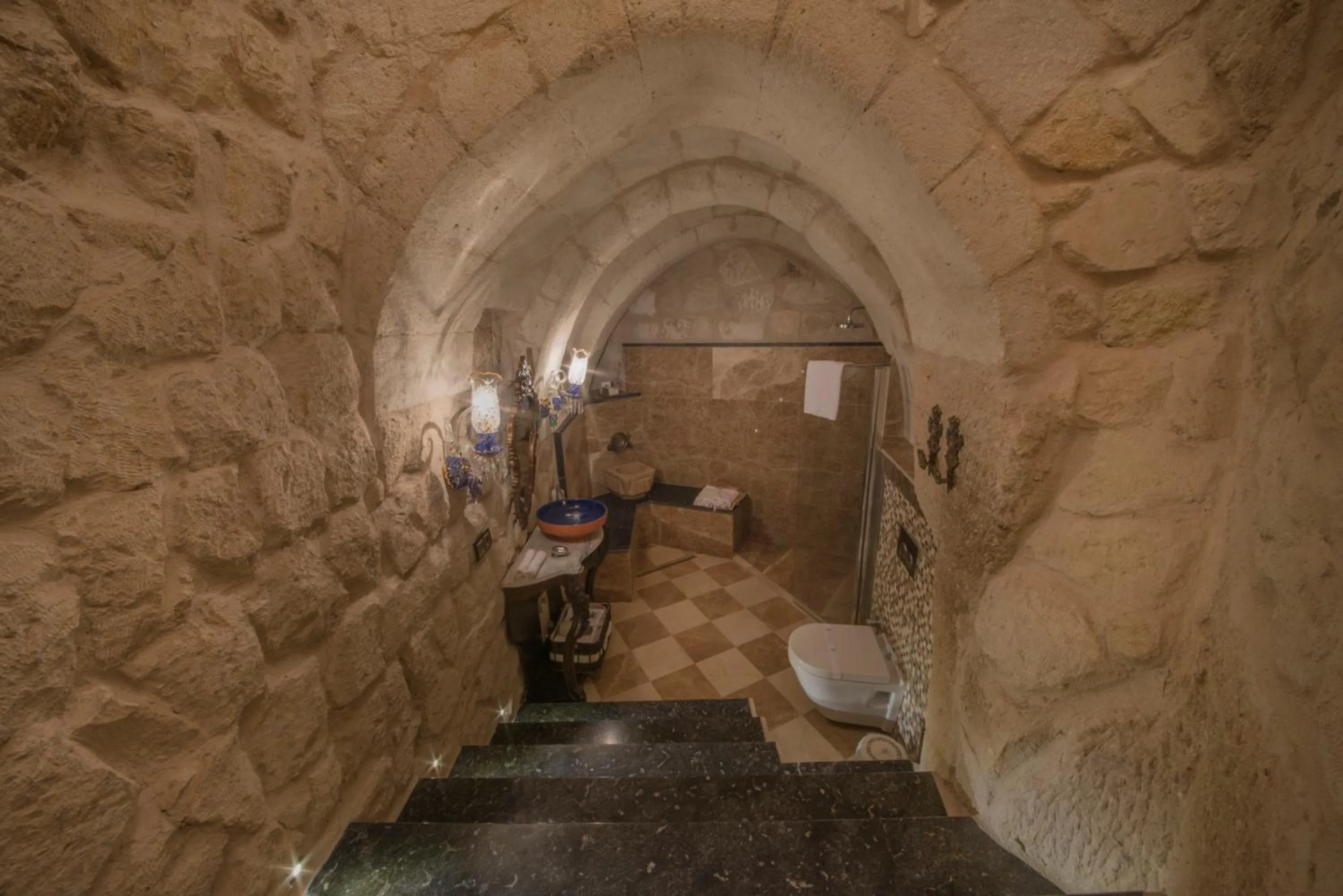 Toilet in Elika Cave Suites & Spa