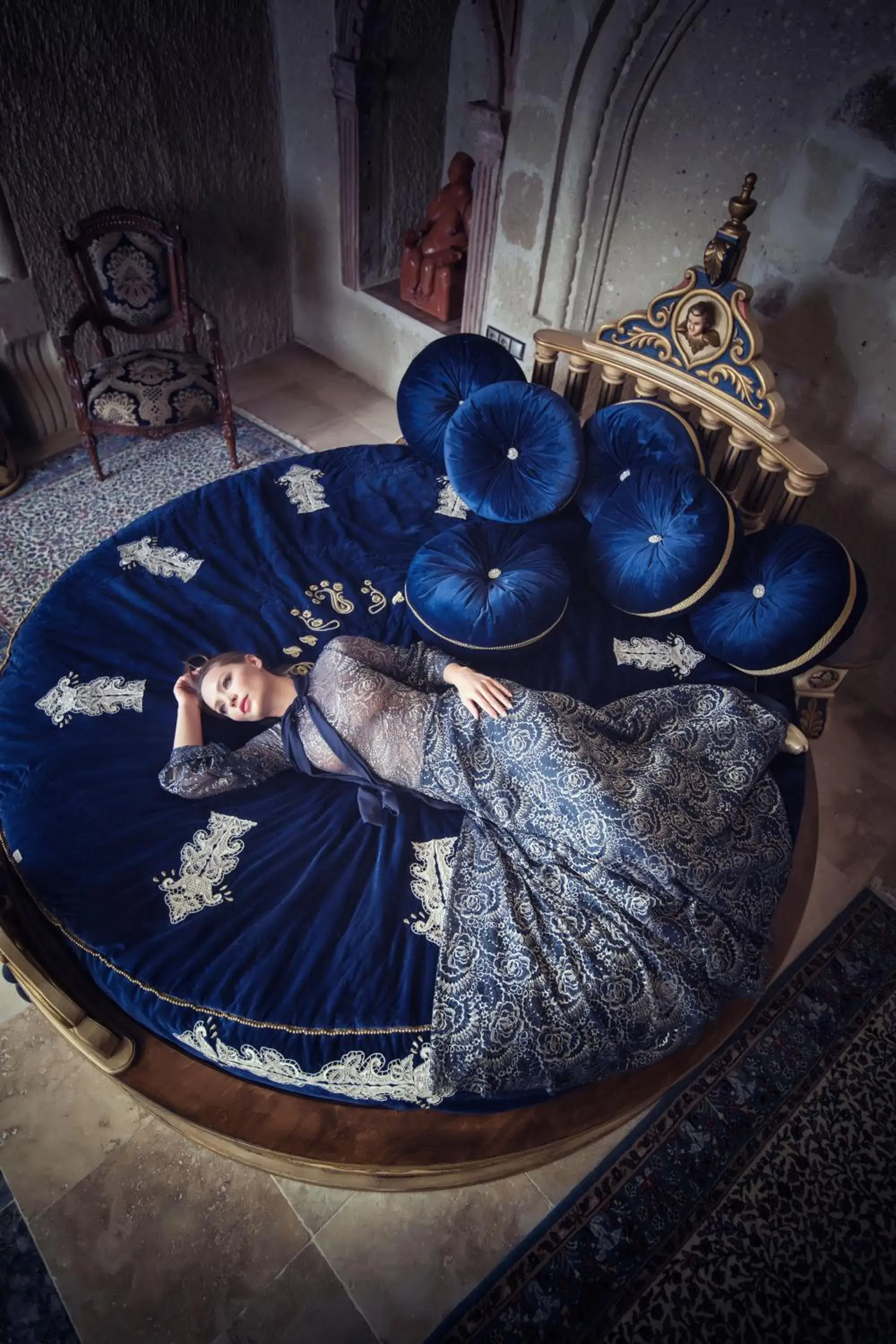 Bed in Elika Cave Suites & Spa Bed in Elika Cave Suites & Spa